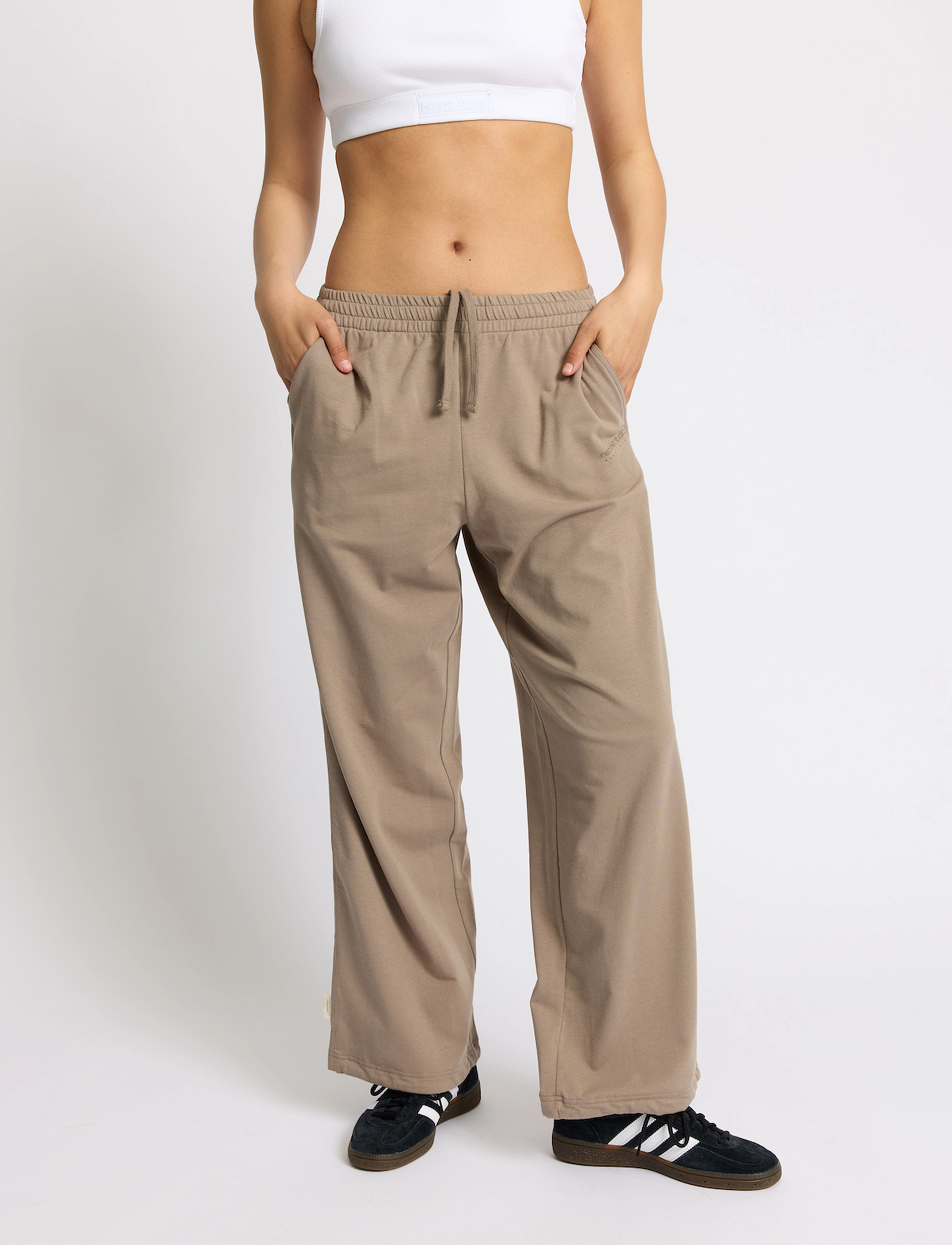Rethinkit Studios Light Sweat wide - Joggingbukser - 0075 WARM GREY / beige