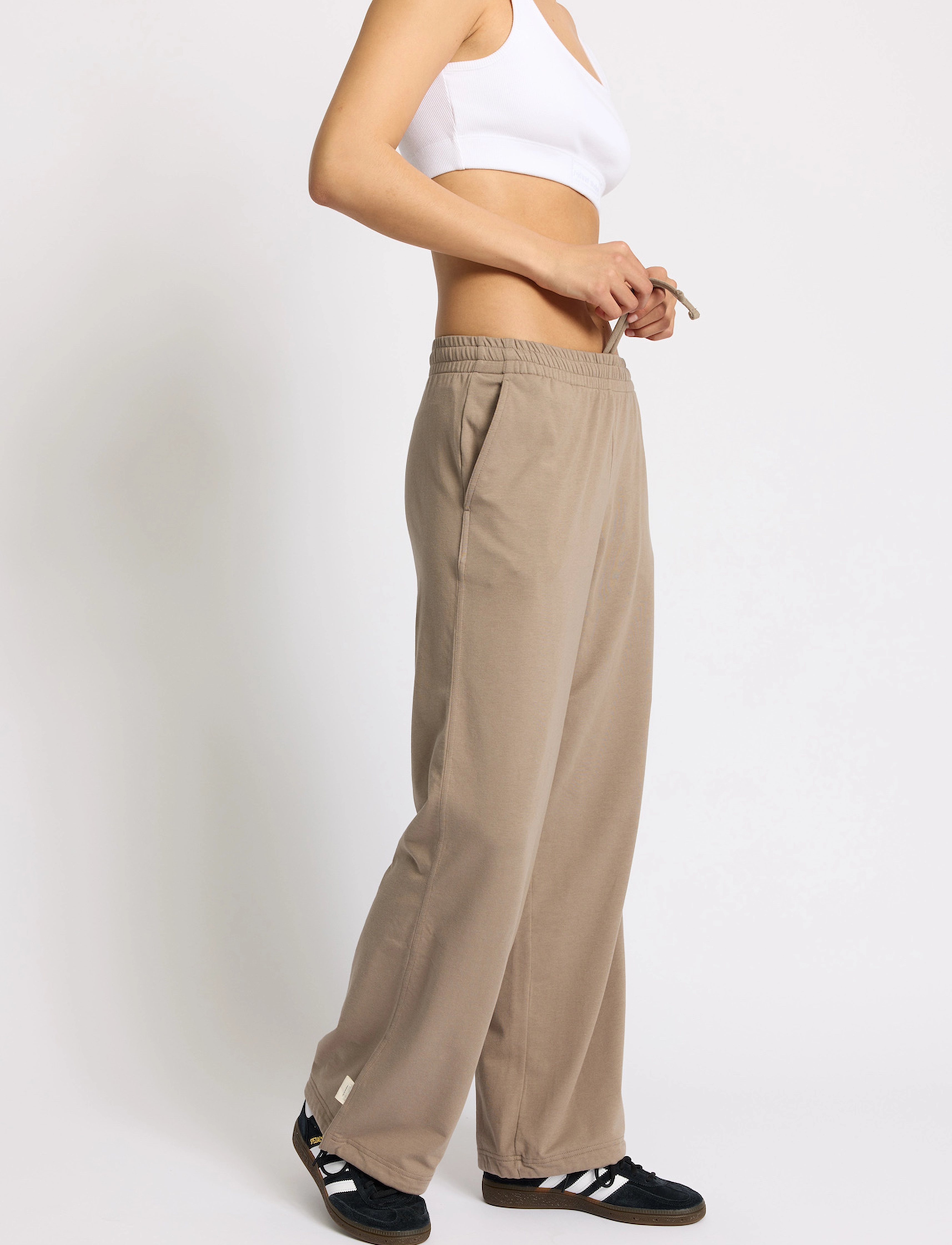Rethinkit Studios - Light Sweat wide - casual trousers - 0075 warm grey - 4