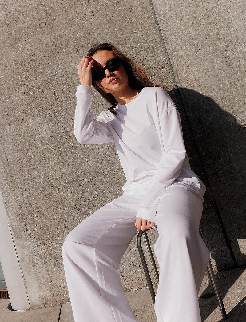 Rethinkit Studios - Light Sweat wide - casual byxor - 0364 white - 2