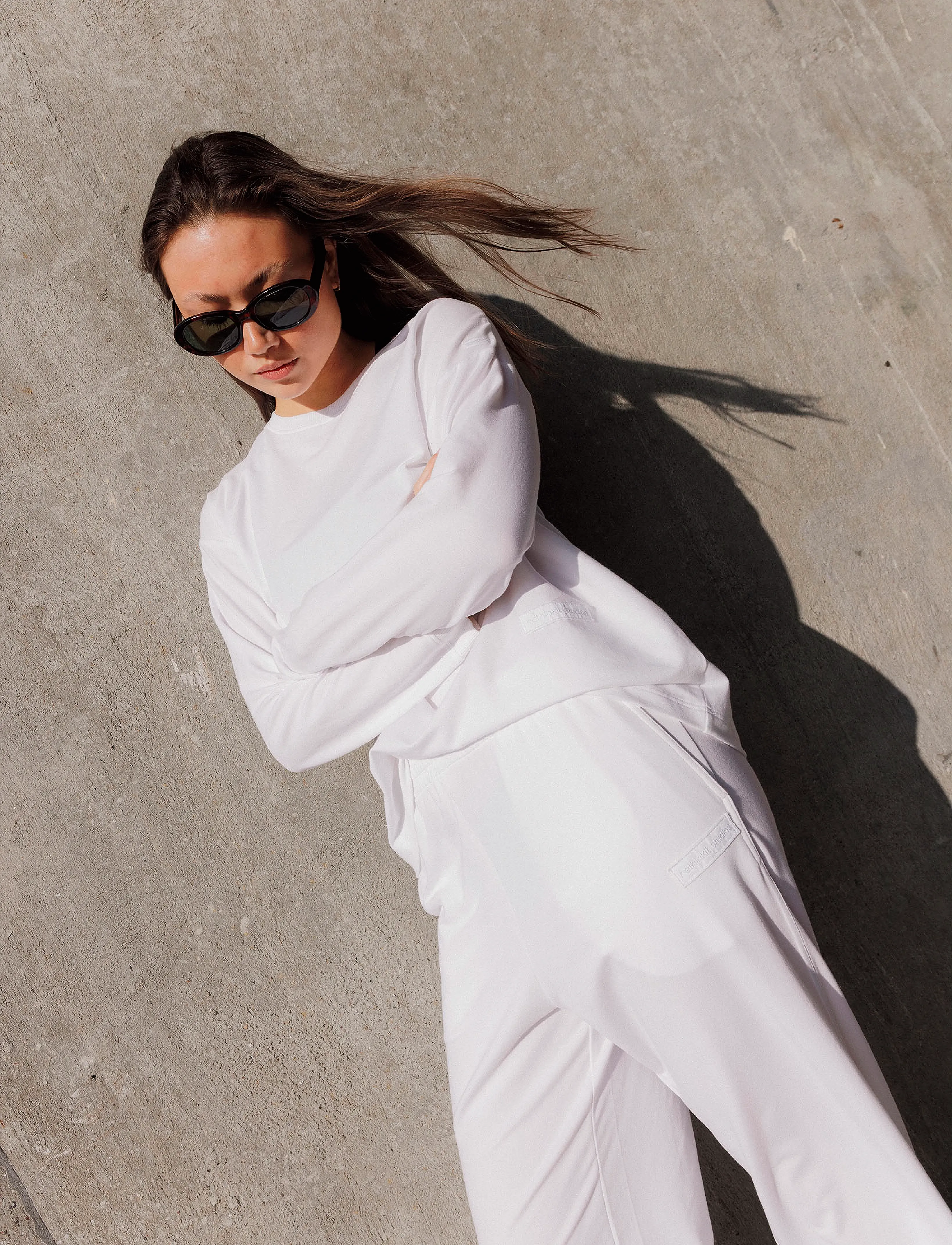 Rethinkit Studios - Light Sweat wide - joggingbukser - 0364 white - 3