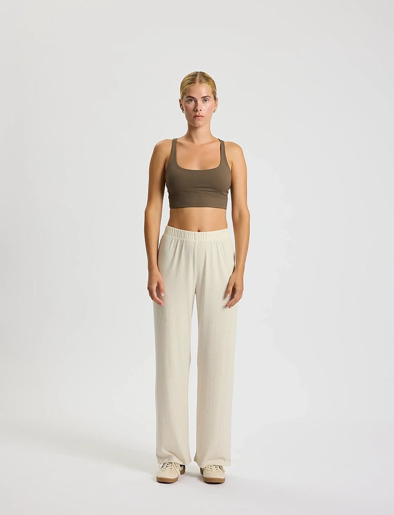 Rethinkit Studios - Wide Rib Pants Merci - treeningpüksid - soft beige melange - 4