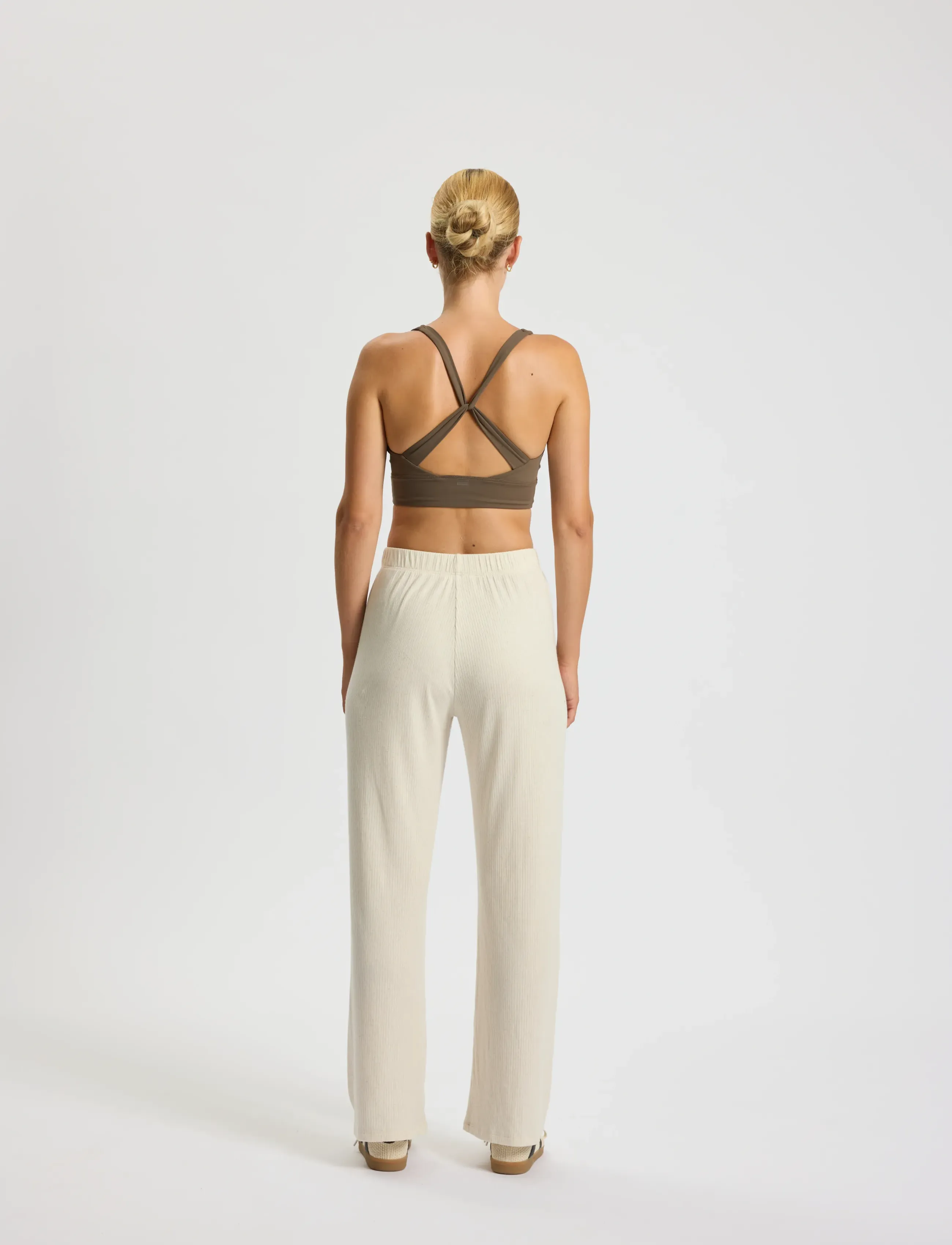 Rethinkit Studios - Wide Rib Pants Merci - soft beige melange - 5