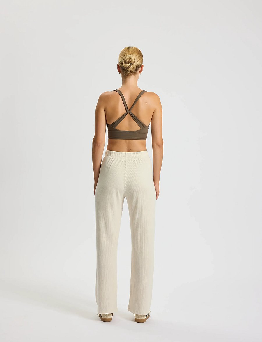 Rethinkit Studios - Wide Rib Pants Merci - soft beige melange - 5