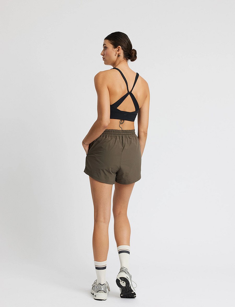 Rethinkit Studios - Track Shorts Petra - chaussures de course - dark brown - 3