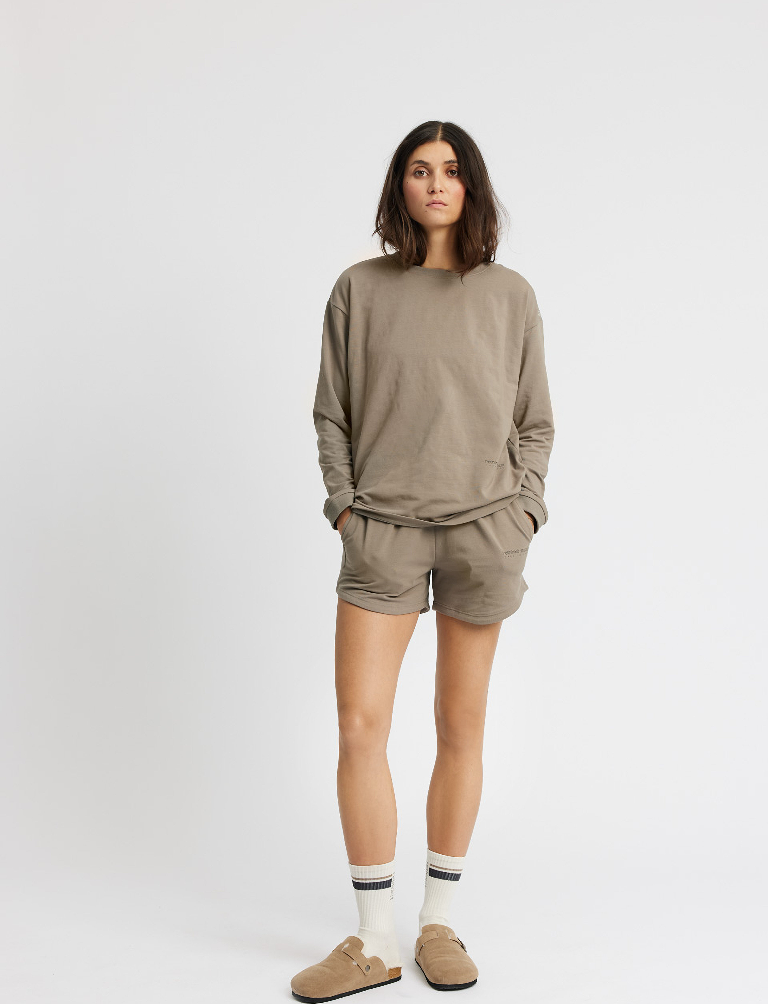 Rethinkit Studios - Light Sweat Shorts Hangout - warm grey - 4