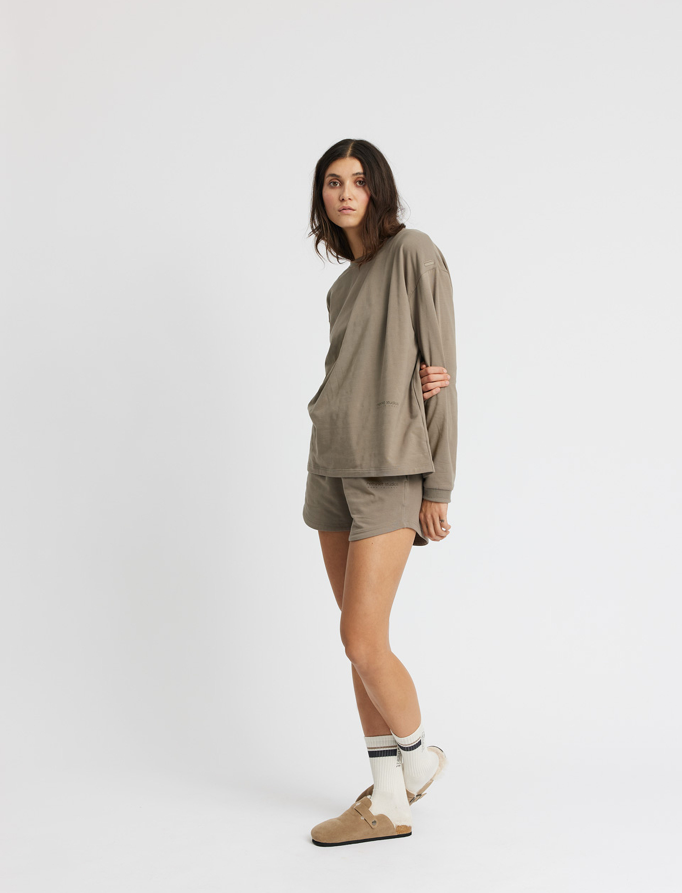 Rethinkit Studios - Light Sweat Shorts Hangout - warm grey - 5
