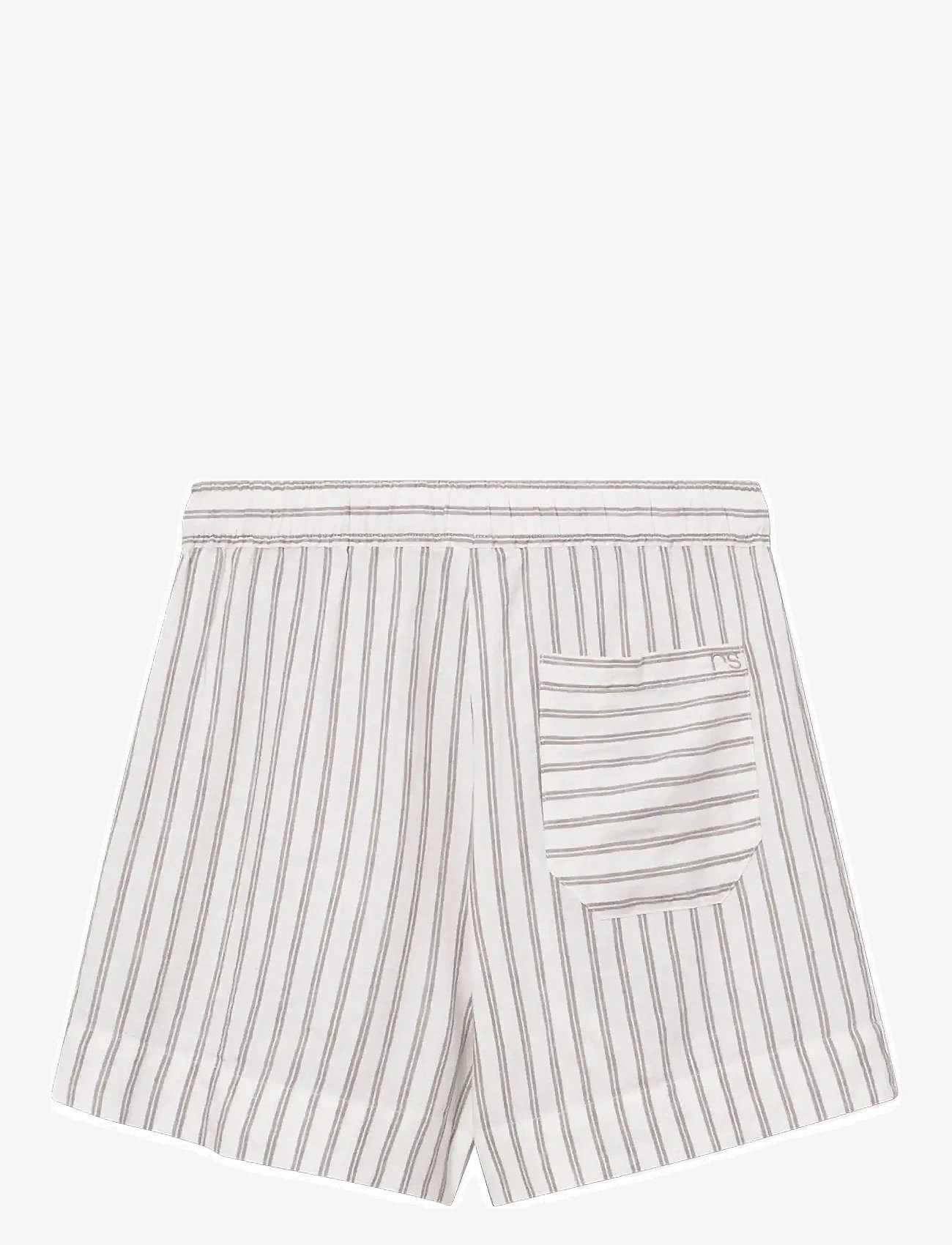 Rethinkit Studios - Striped Shorts PJ - træningsshorts - warm grey stripe - 1