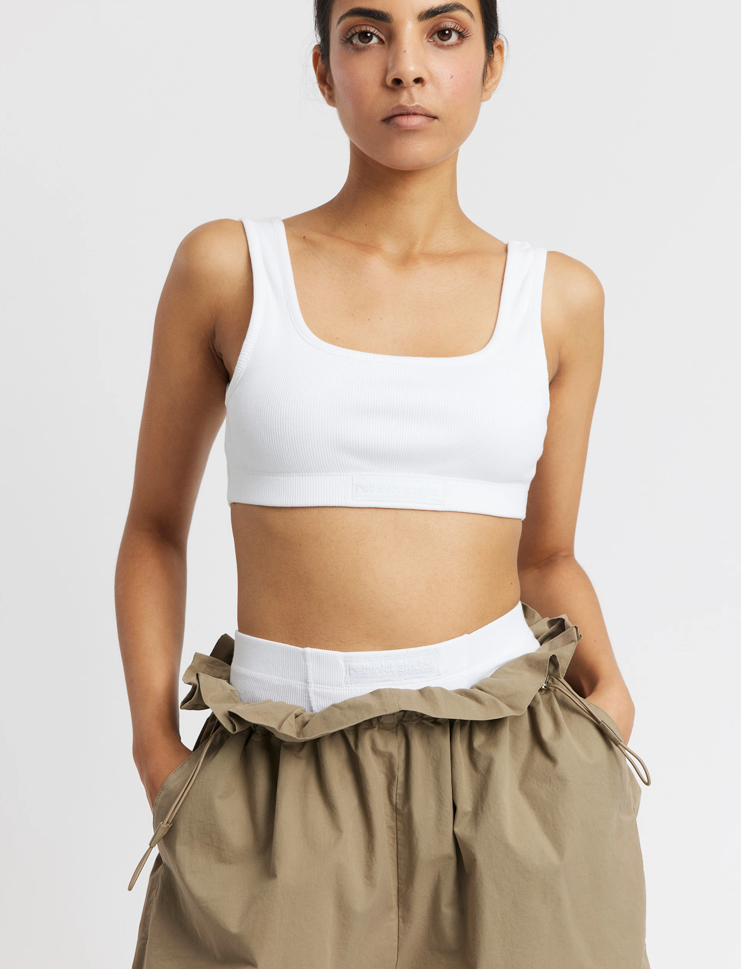 Rethinkit Studios - Soft Rib Shorts Key - white - 2