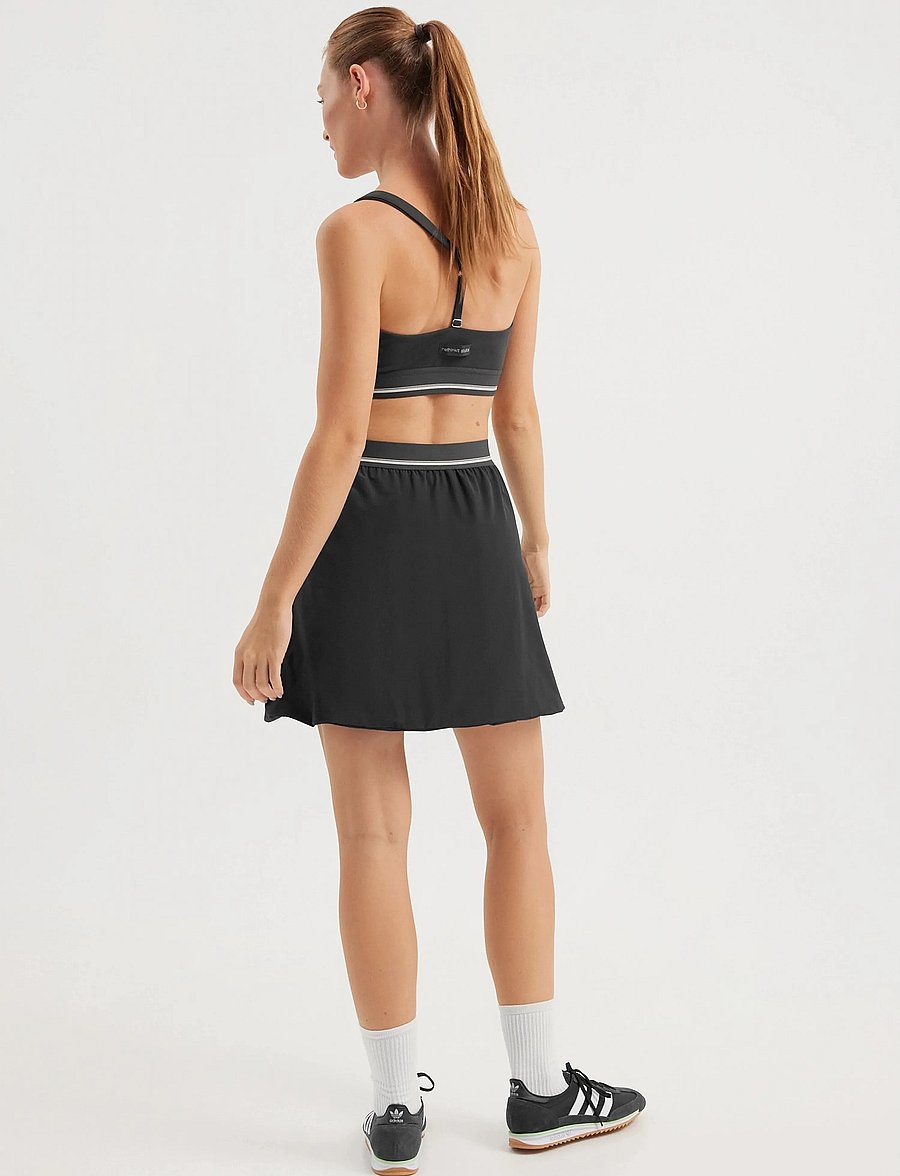 Rethinkit Studios - Soft woven skirt Stroll - kjoler & skjørt - black - 4