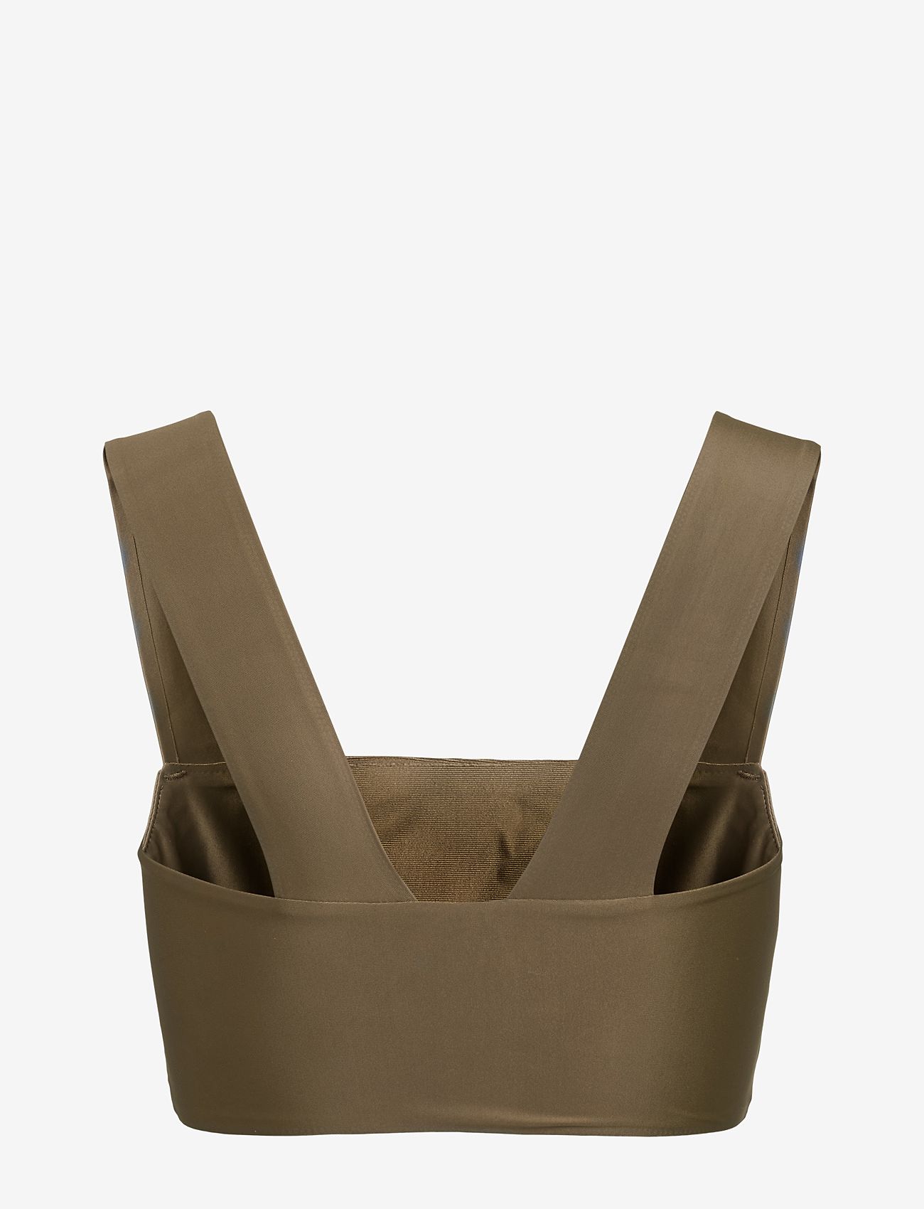 Rethinkit Studios - Telma Top Crop Wide Straps Shine - deep olive - 1