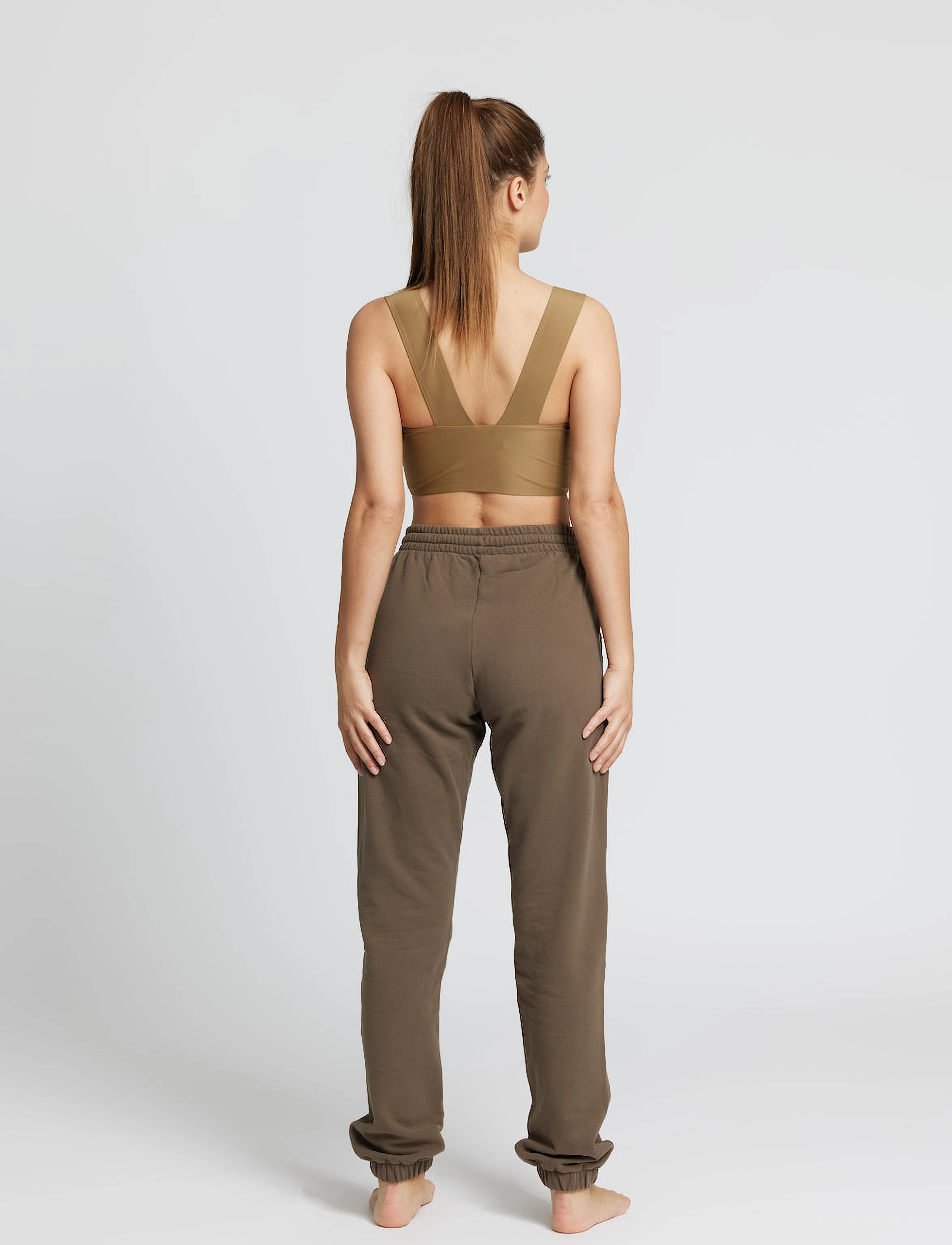 Rethinkit Studios - Telma Top Crop Wide Straps Shine - deep olive - 4