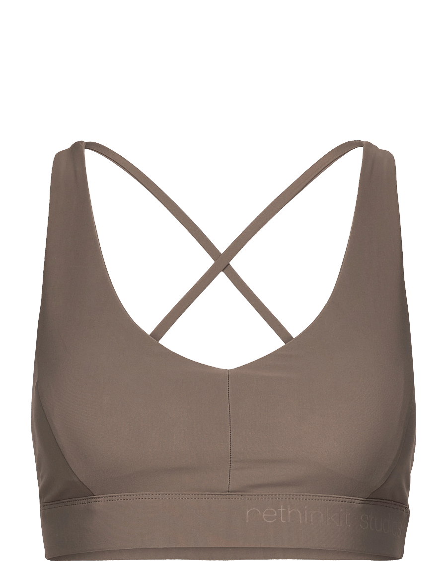 Rethinkit Studios - Sports Bra Multi Cross Seville - medium støtte - dark rock - 1