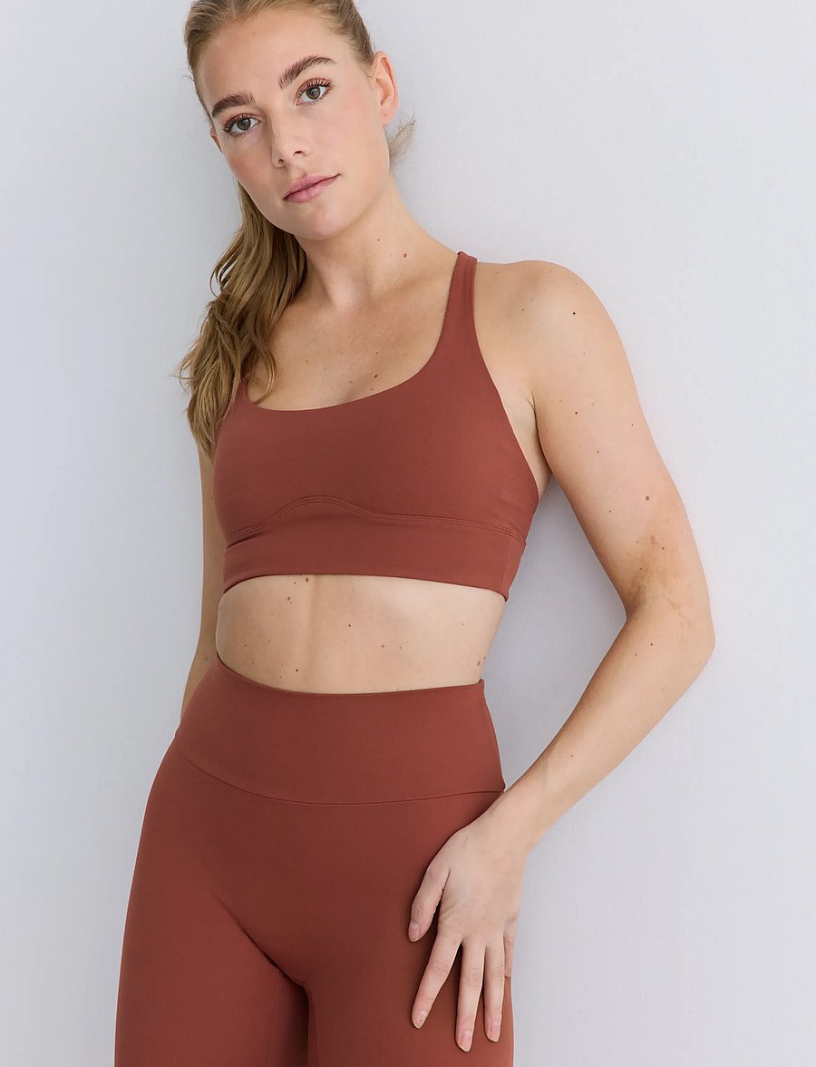 Rethinkit Studios - Butter Soft Sports Bra Seinna - mittlerer halt - pinot noir - 0