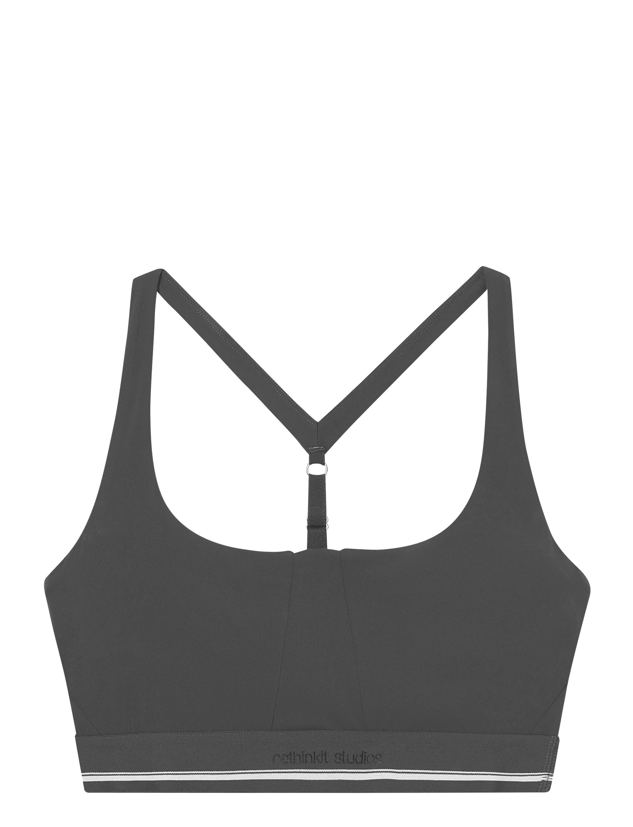 Rethinkit Studios Butter Soft Sports Bra Edge - BHs - ALMOST BLACK / black