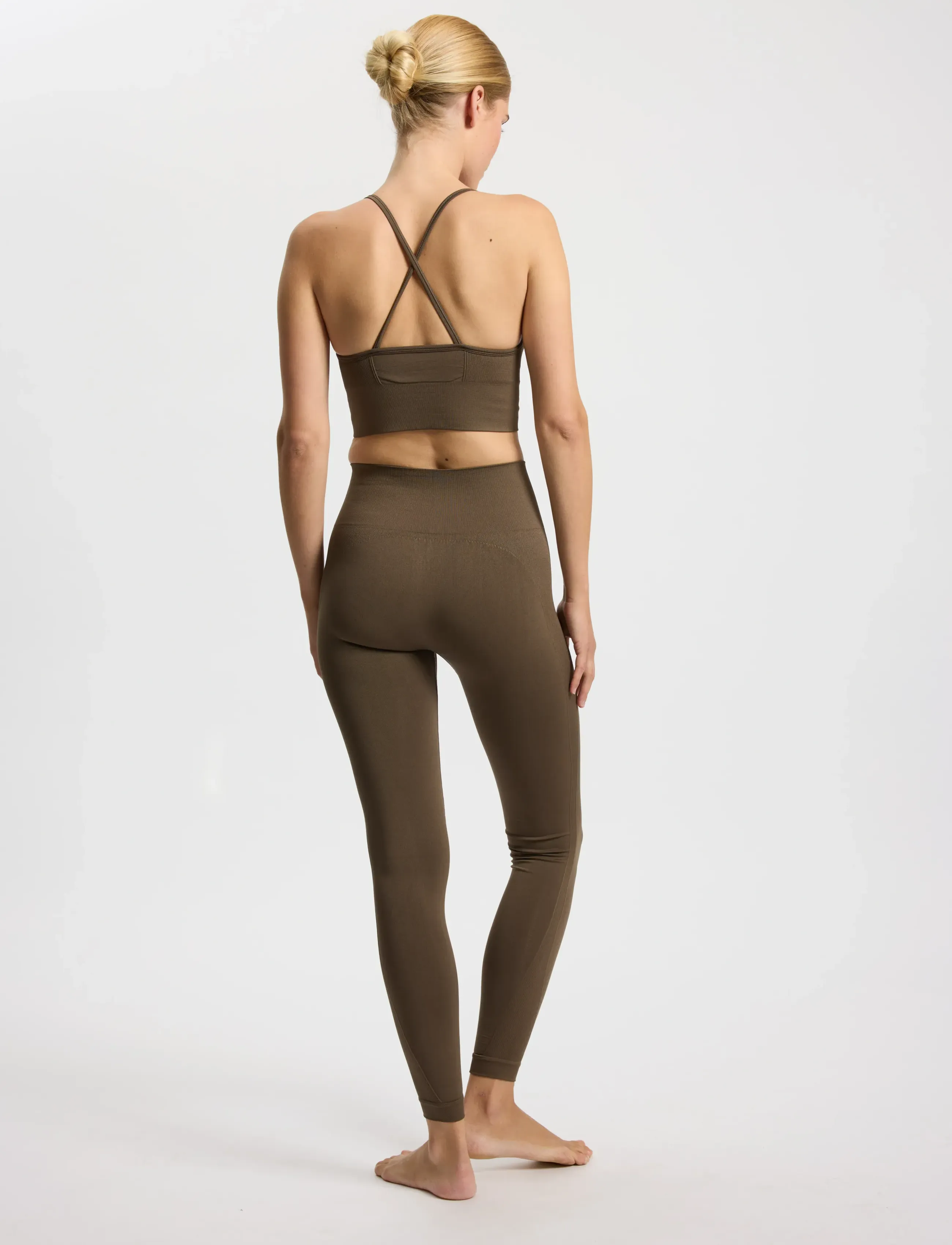 Rethinkit Studios Hella Seamless Legging, Kvinder, Højtaljede Leggings, Brun, Str: L/XL