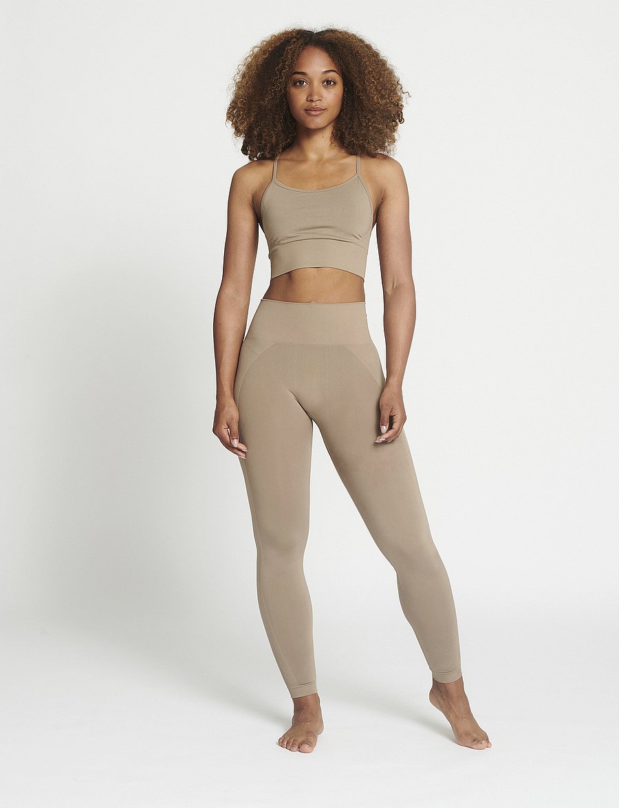 Rethinkit Studios - Hella Seamless legging - volle länge - mocha - 0