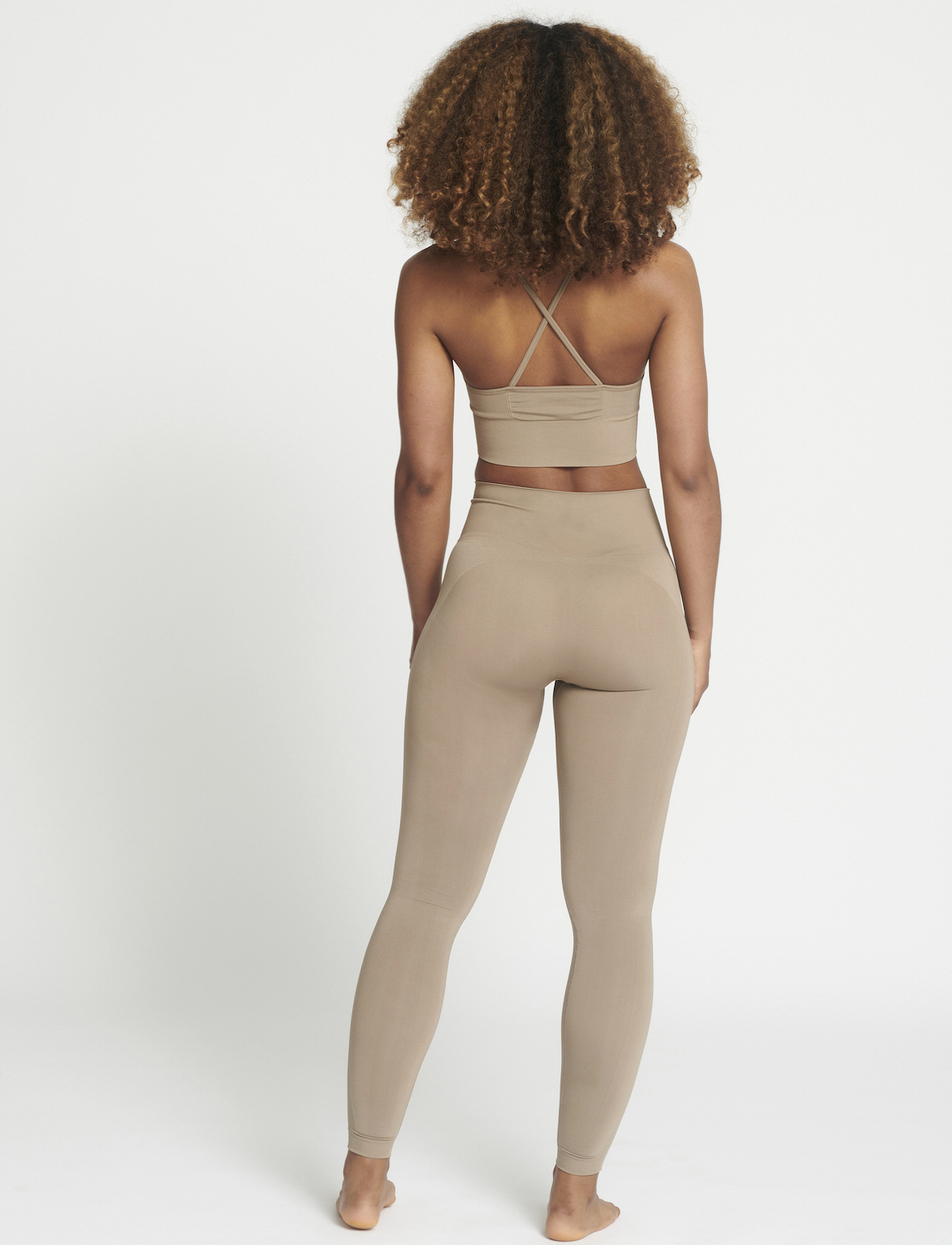 Rethinkit Studios - Hella Seamless legging - fuld længde - mocha - 3
