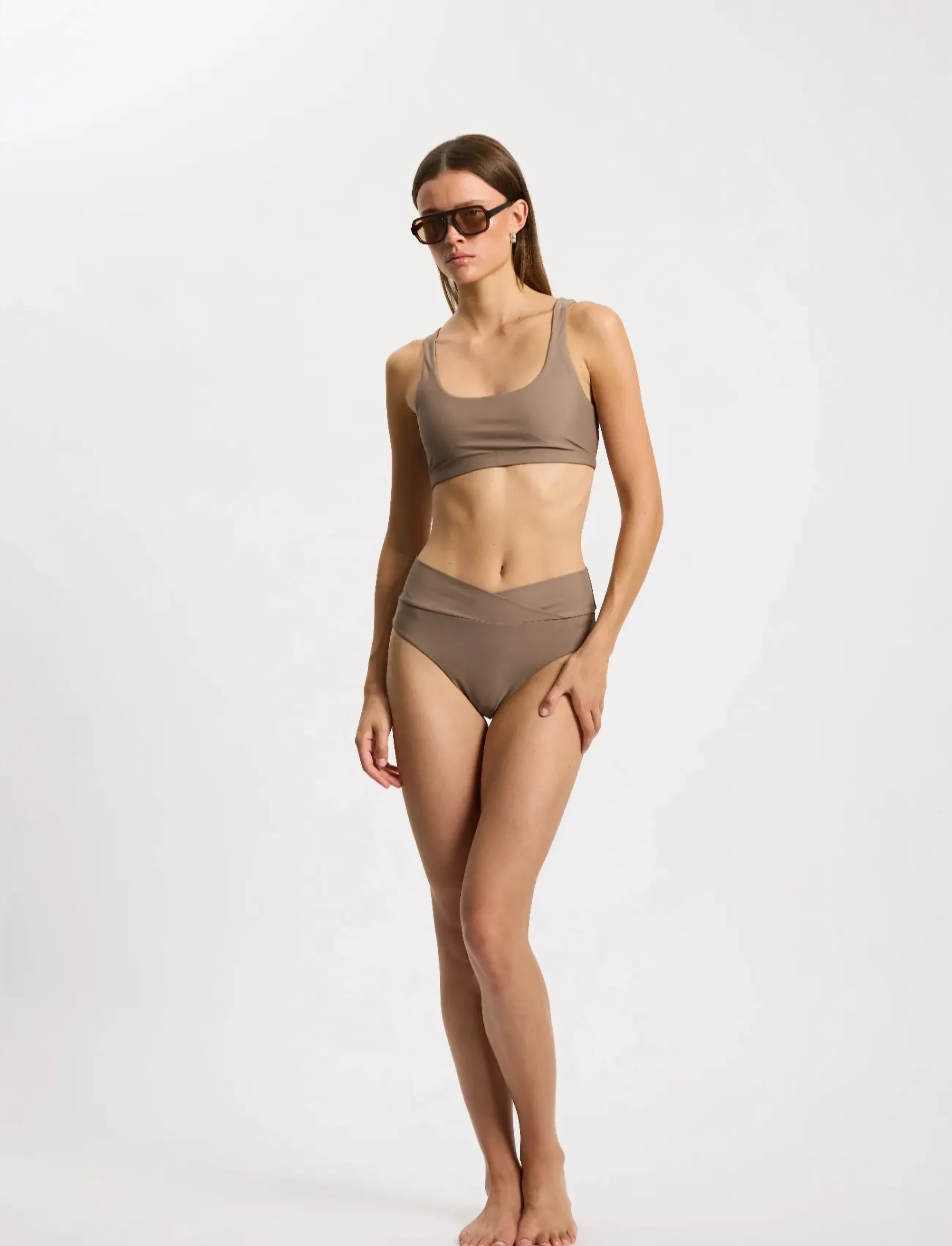 Rethinkit Studios - Bikini Top Bay - sports swimwear - walnut - 3