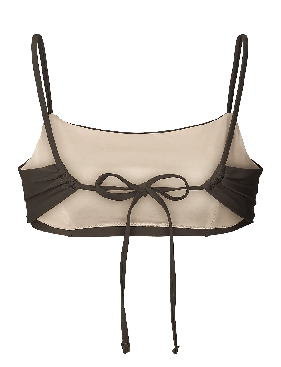 Rethinkit Studios - Bikini Top Bandeau BAY - urheilu-uima-asut - almost black - 1