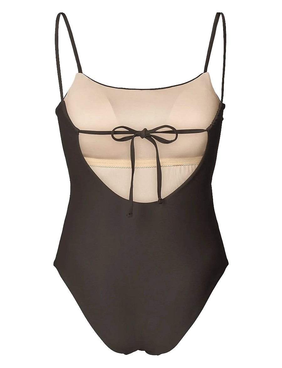Rethinkit Studios - Swimsuit Bandeau BAY - sports swimwear - almost black - 2
