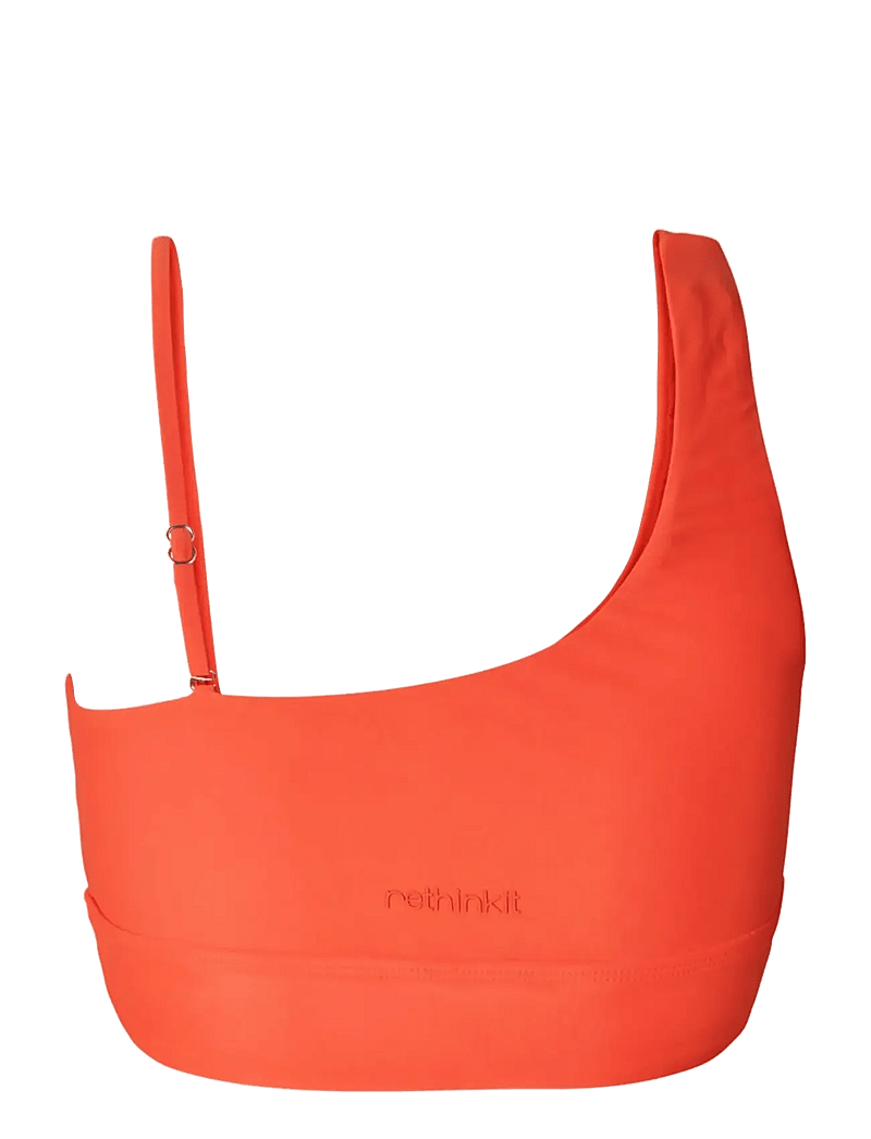 Rethinkit Studios - Bikini Top One Shoulder Bay - sportlikud ujumisriided - mandarin red - 2