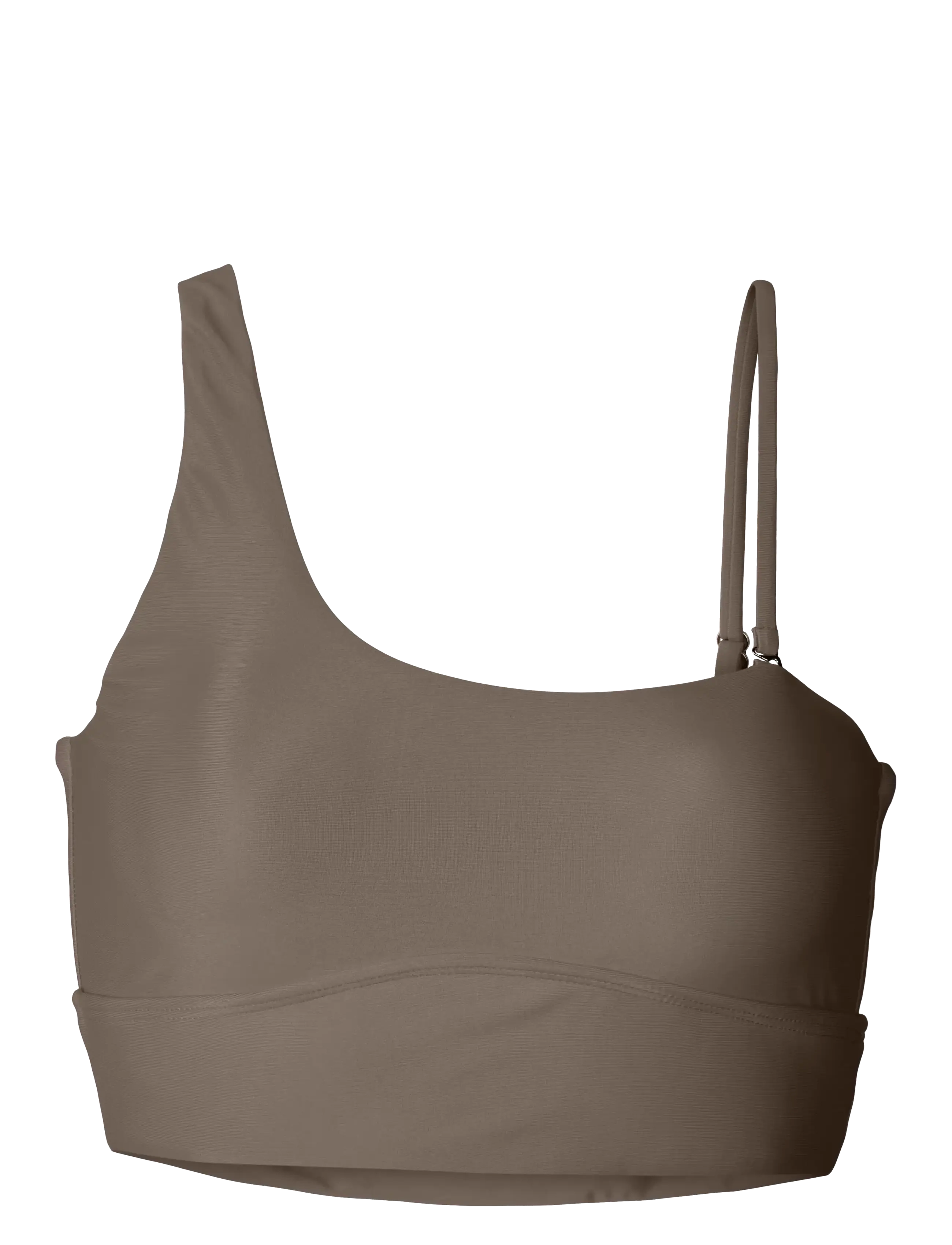 RETHINKIT STUDIOS Bikini Oberteil One Schulter Bay Braun - S - Damen