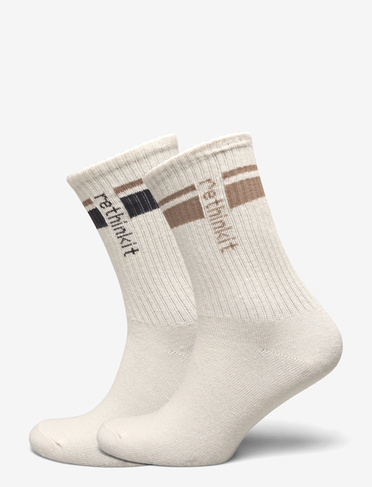 Rethinkit Studios - Rethinkit Striped Crew Sock 2pack - ink mocha - 0