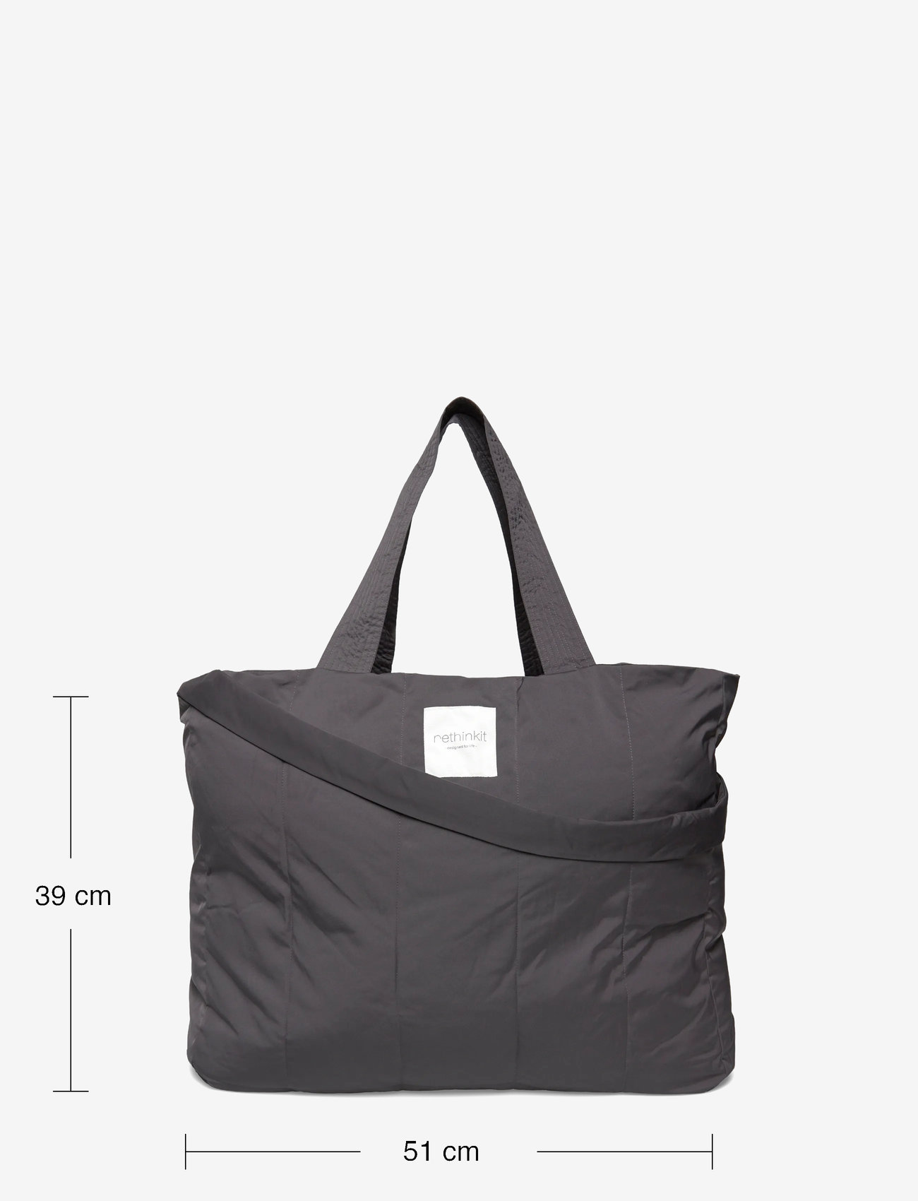 Rethinkit Studios - Shopper Tote Bag Shelter - tote bags - almost black - 4