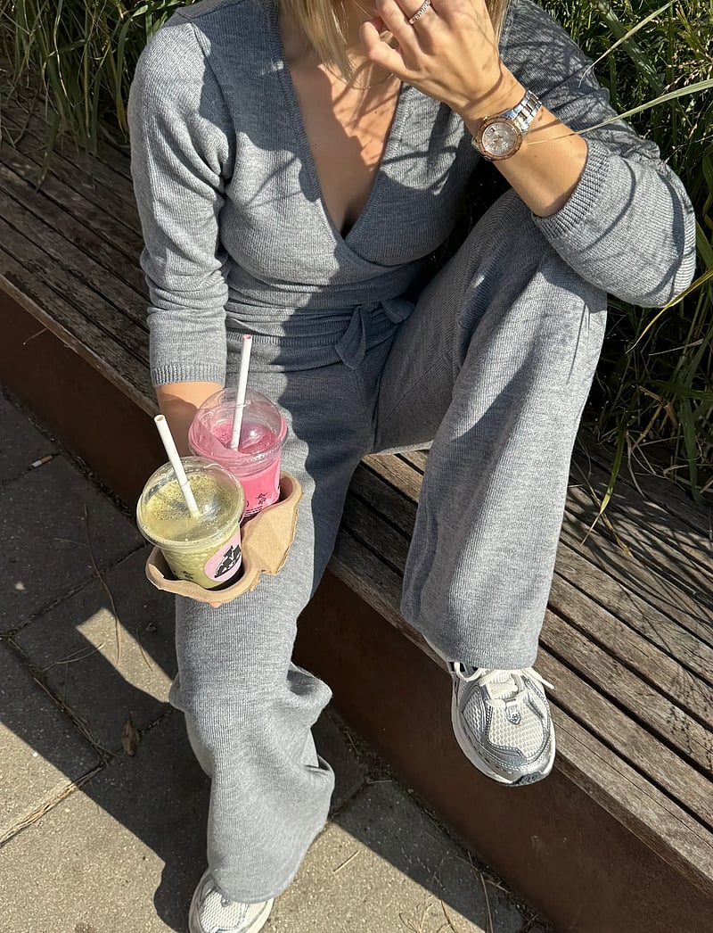 Rethinkit Studios - Wool Pants Keep Me - joggingbukser - light melange grey - 3