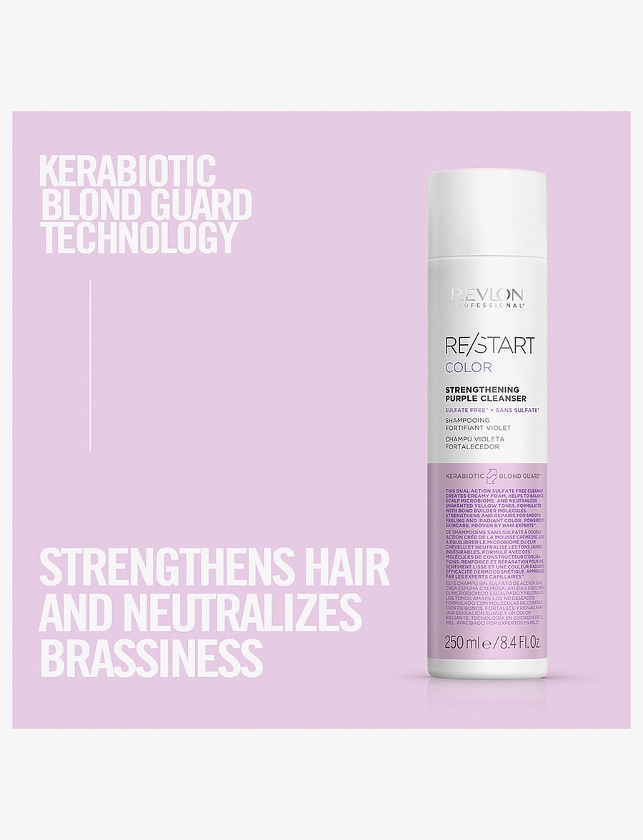 Revlon Professional - RESTART COLOR STRENGTHENING PURPLE CLEANSER - silvershampoo - no color - 1