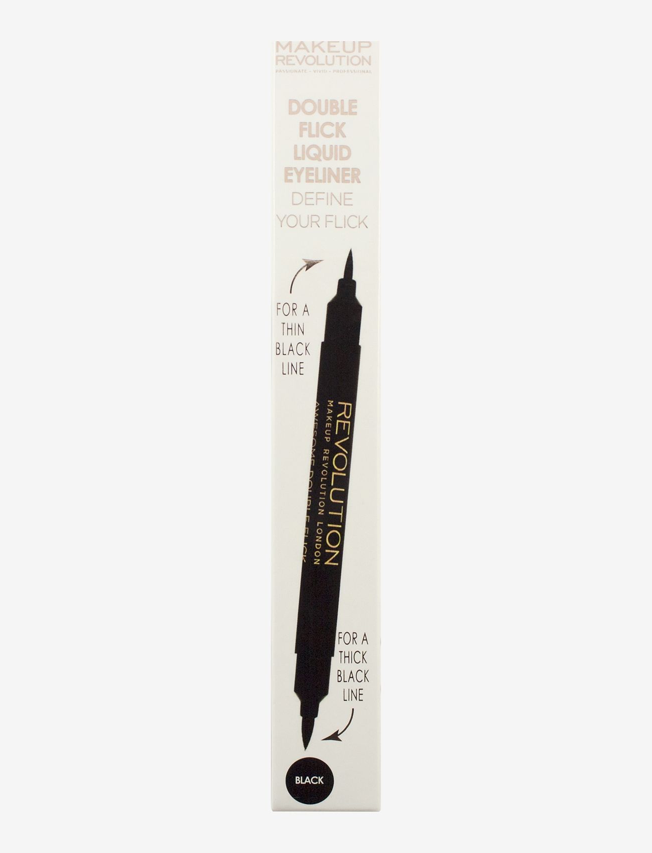 Revolution Beauty London Revolution Thick and Thin Dual Liquid Eyeliner - Ögon - BLACK / black