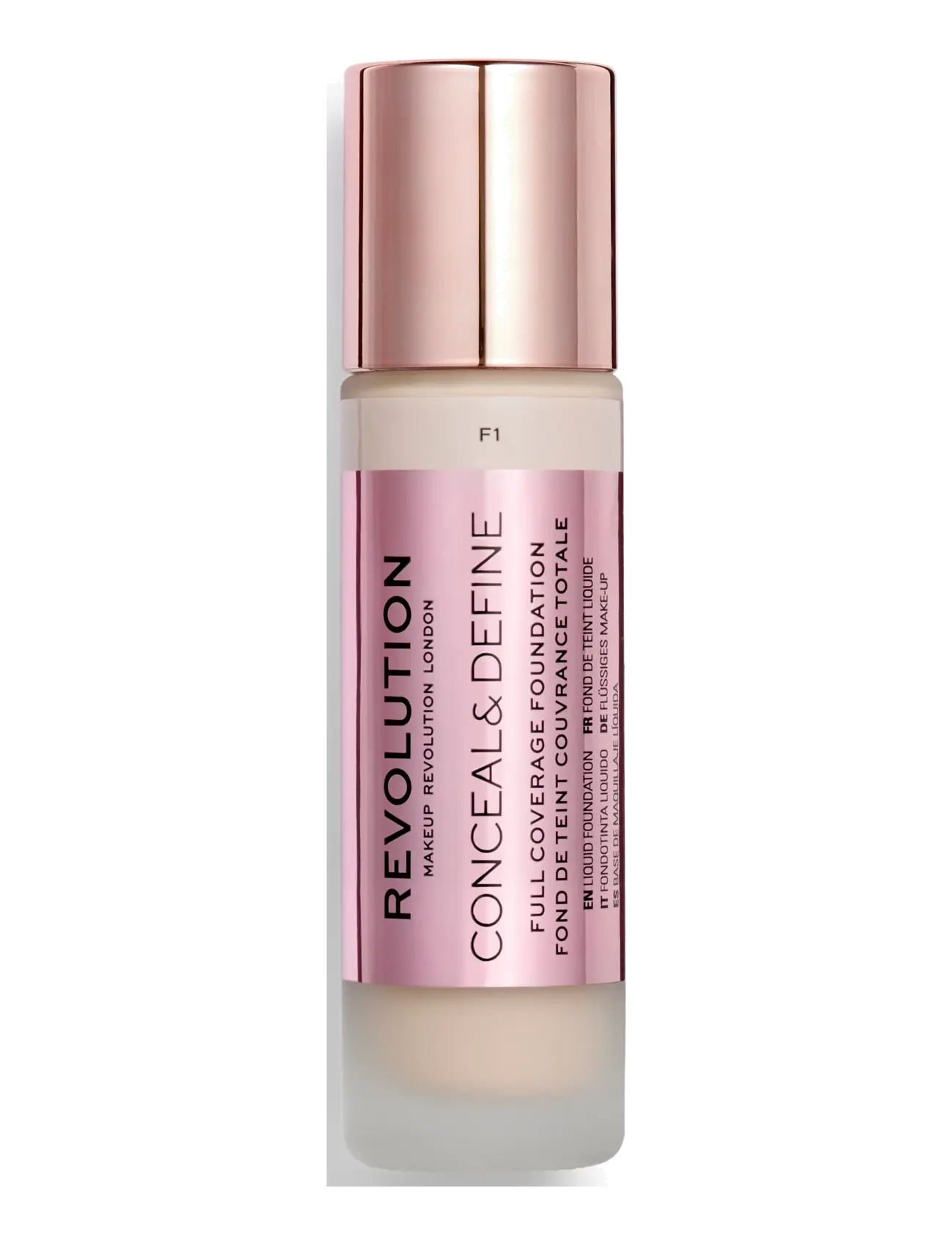 Revolution Beauty London - Revolution Conceal & Define Foundation F1 - festtøj til outletpriser - f1 - 1