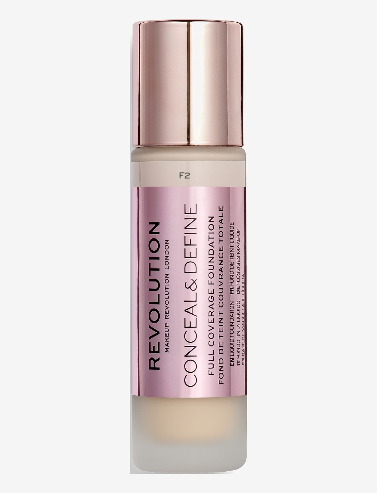 Revolution Beauty London - Revolution Conceal & Define Foundation F2 - smink - f2 - 0
