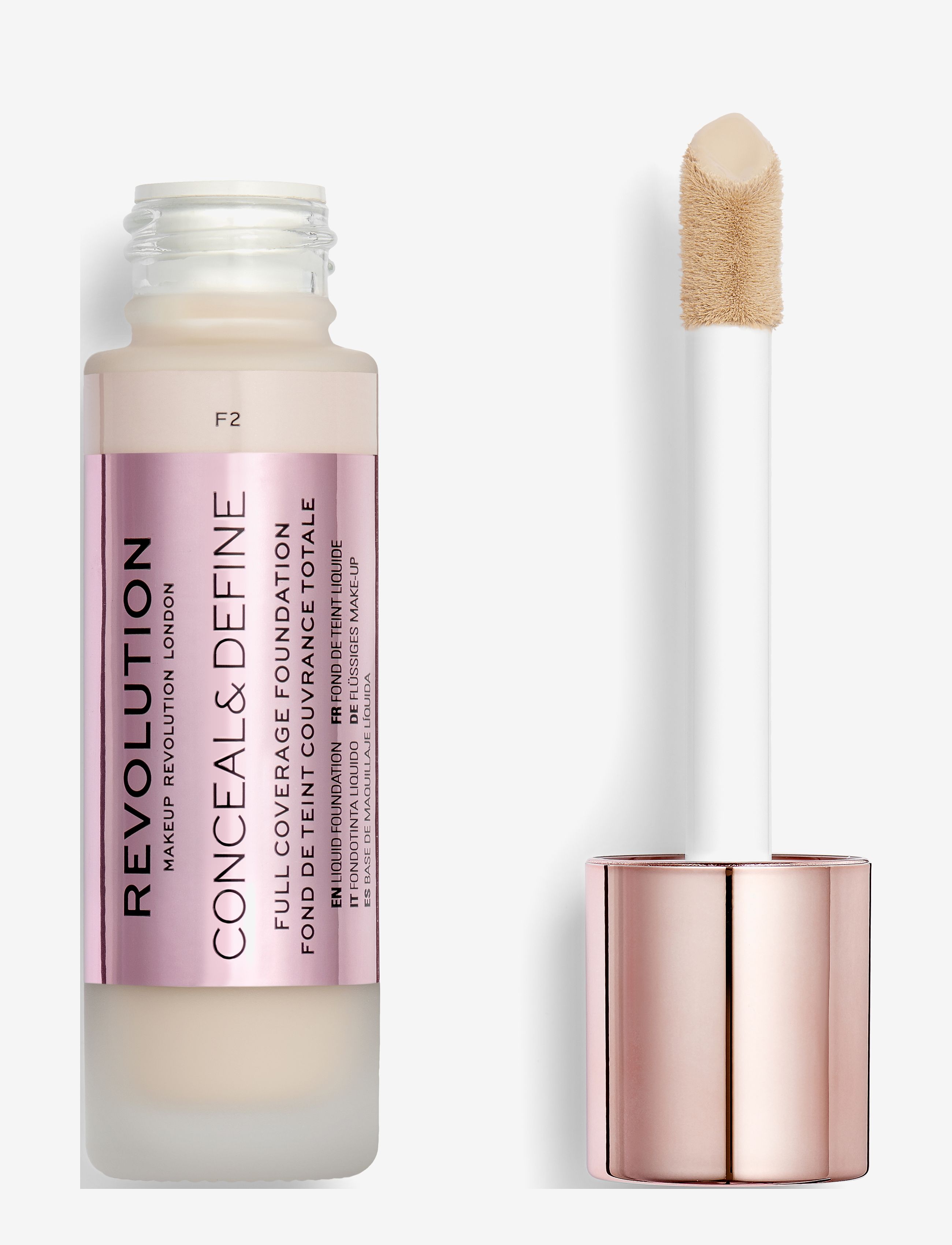 Revolution Beauty London - Revolution Conceal & Define Foundation F2 - makeup - f2 - 1