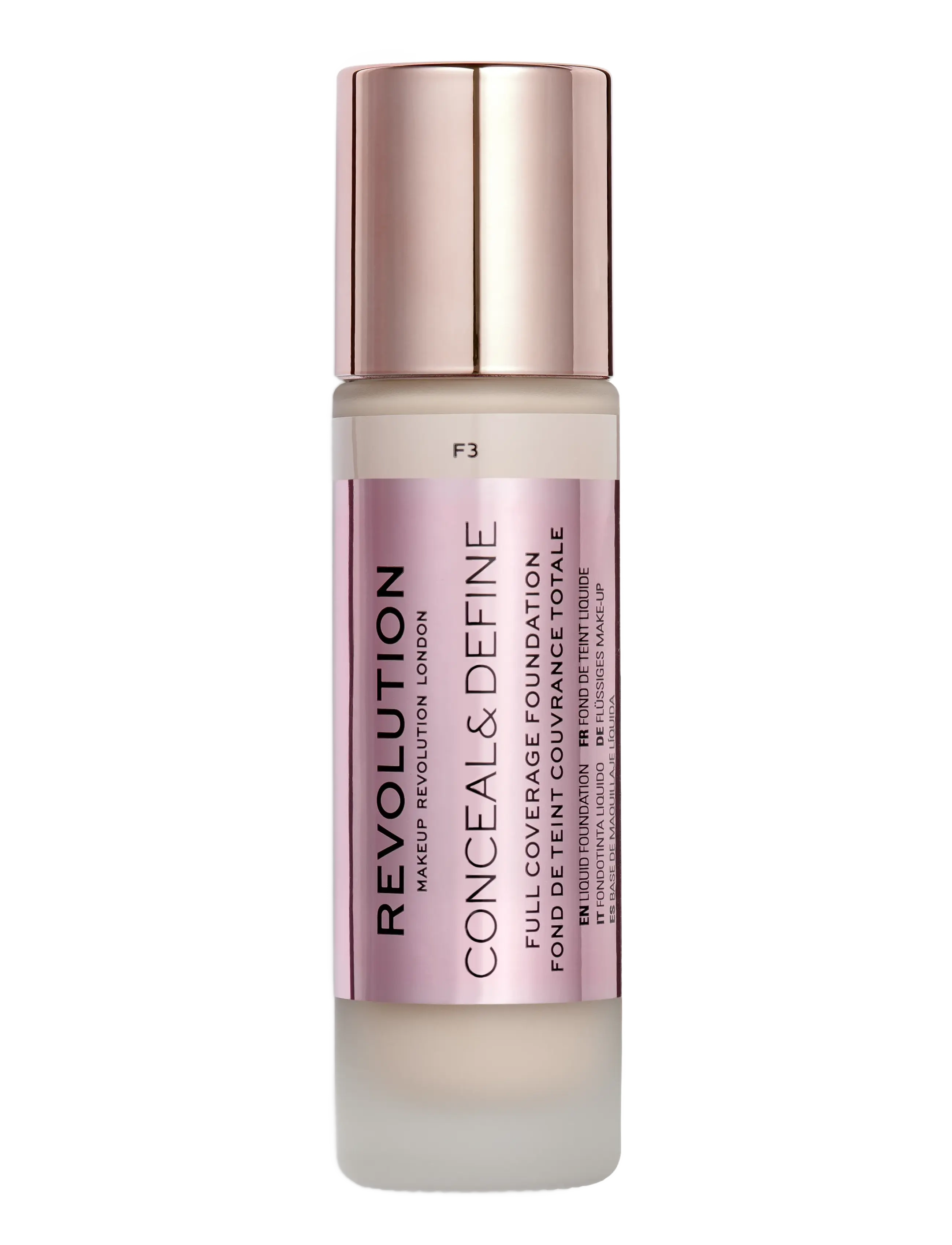 Revolution Beauty London Revolution Conceal & Define Foundation F3, Concealer, Str: 23 ml