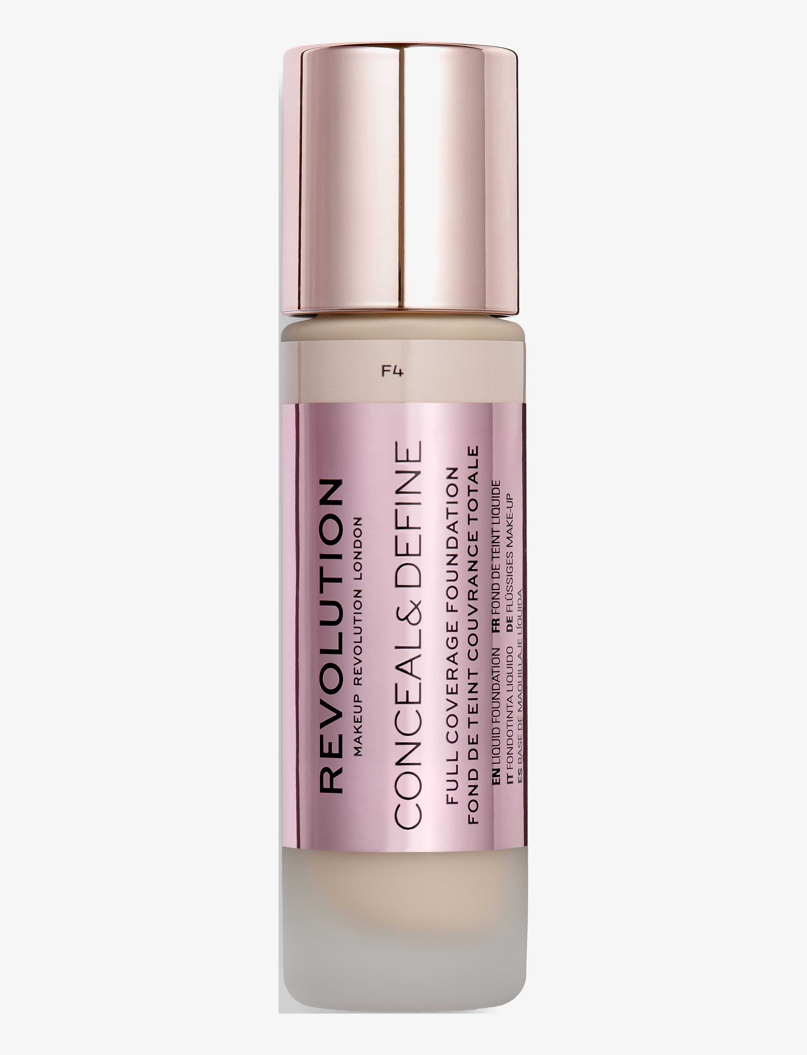 Revolution Beauty London Revolution Conceal & Define Foundation F4 - Ansigtsmakeup - F4 / natural