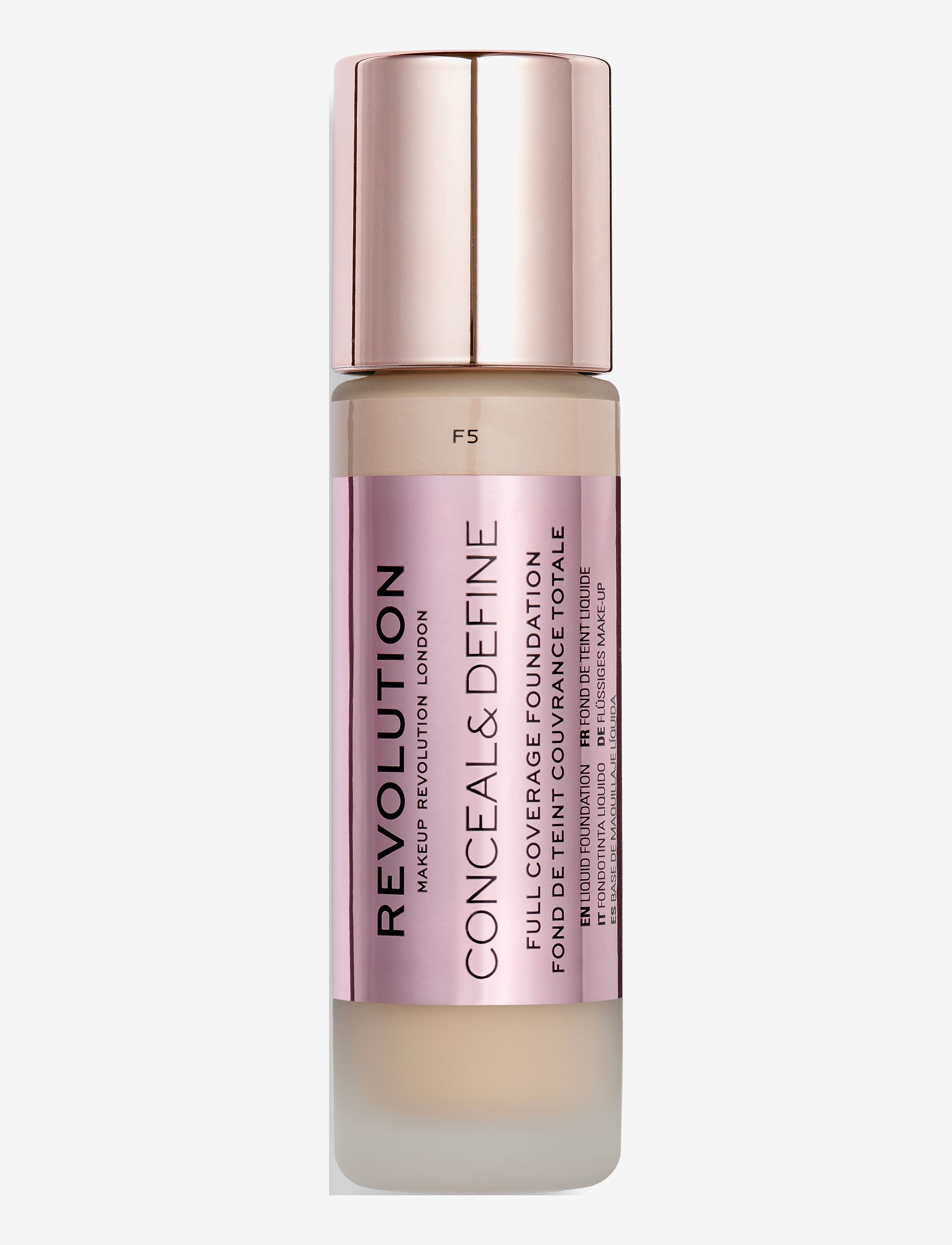 Revolution Beauty London Revolution Conceal & Define Foundation F5 - Förðunarvörur - F5 / natural