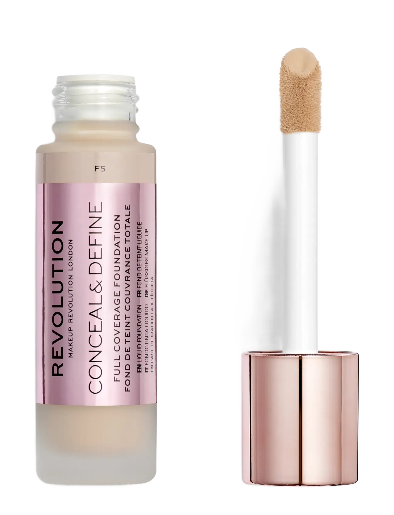 Revolution Beauty London - Revolution Conceal & Define Foundation F5 - festtøj til outletpriser - f5 - 1