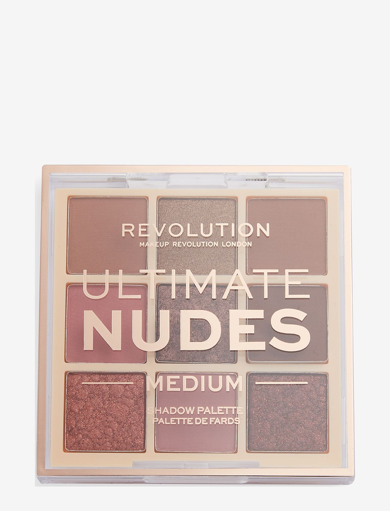 Revolution Beauty London - Revolution Ultimate Nudes Eyeshadow Palette Medium - augu og augabrúnir - medium brown - 0