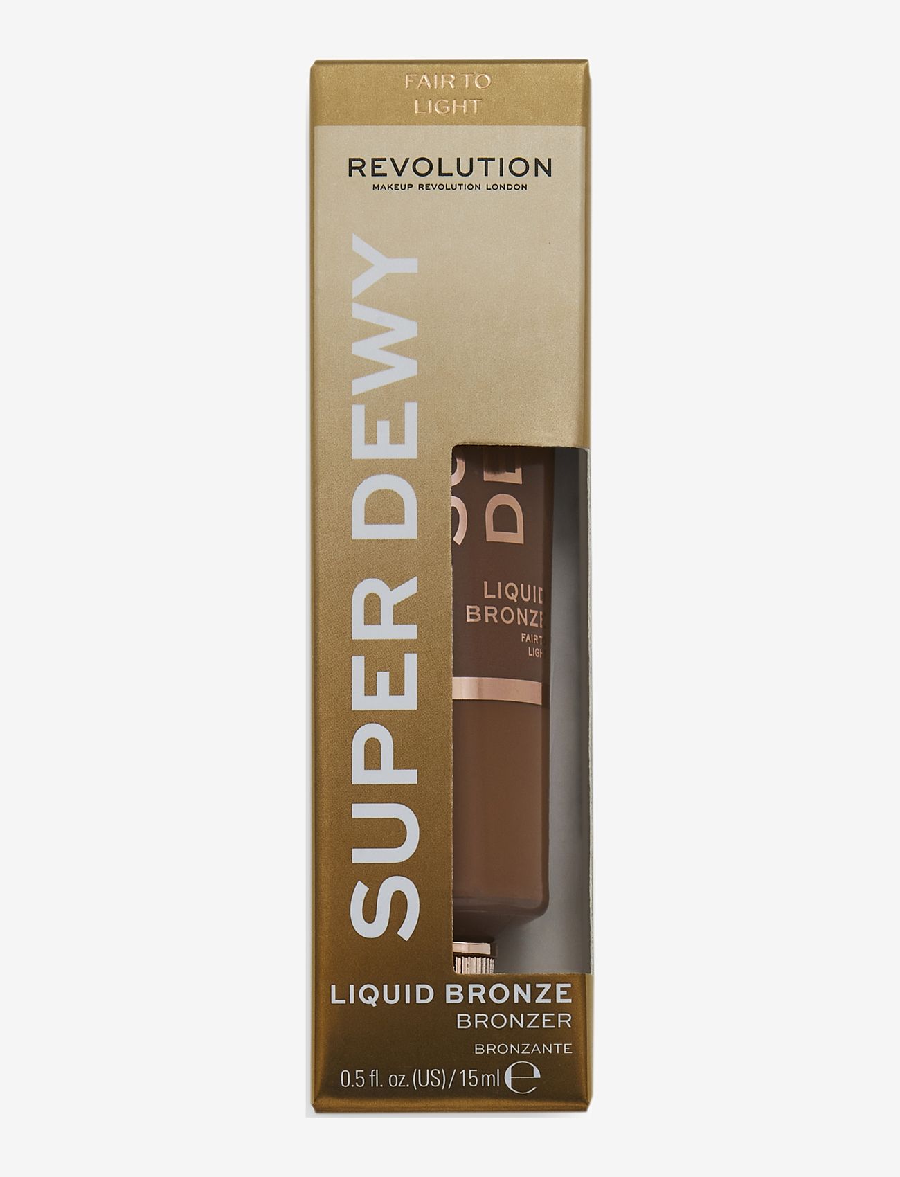 Revolution Beauty London - Revolution Superdewy Liquid Bronzer Fair to Light - smink - brown - 1