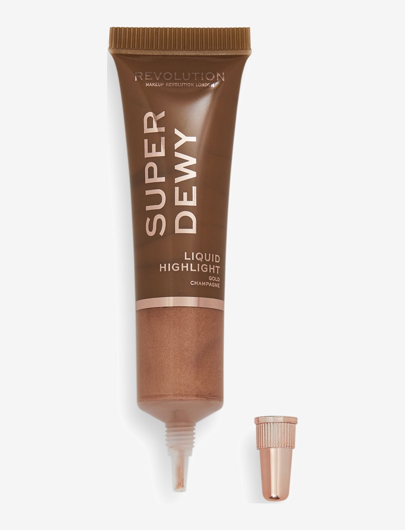 Revolution Beauty London - Revolution Superdewy Liquid Highlighter Gold Champagne - smink - gold champange - 2