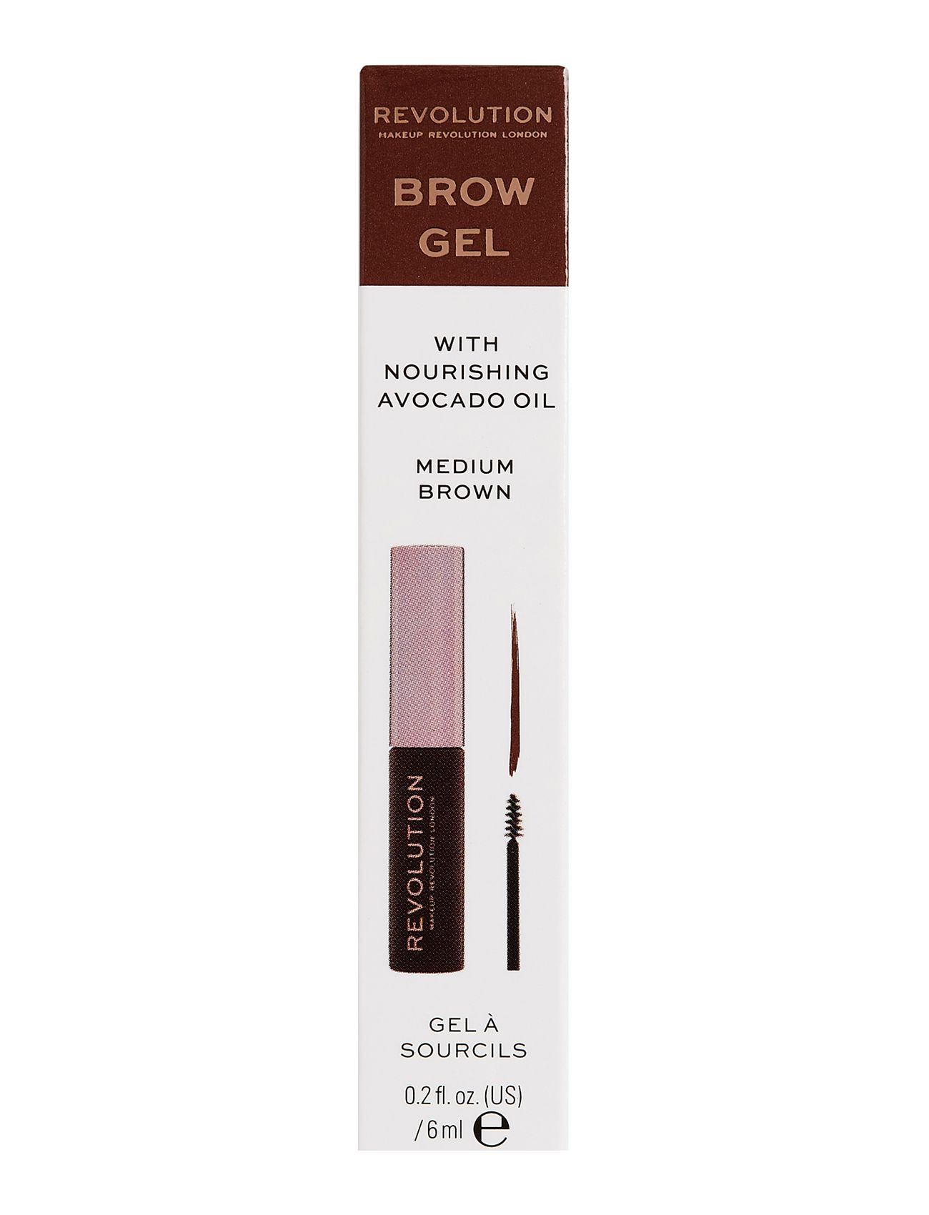 Revolution Beauty London - Revolution Brow Gel Medium Brown - Øyne og bryn  - medium brown - 2