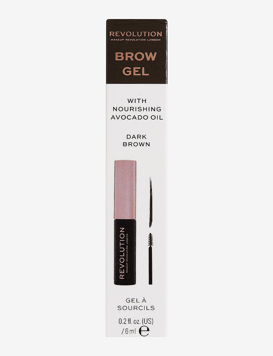 Revolution Beauty London - Revolution Brow Gel Dark Brown - dark brown - 0