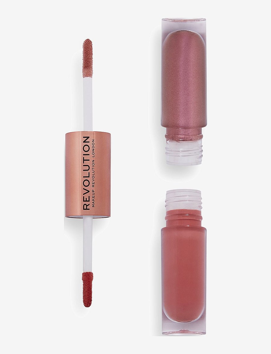 Revolution Beauty London - Revolution Double Up Liquid Shadow Blissful Pink - makeup - blissful pink - 1