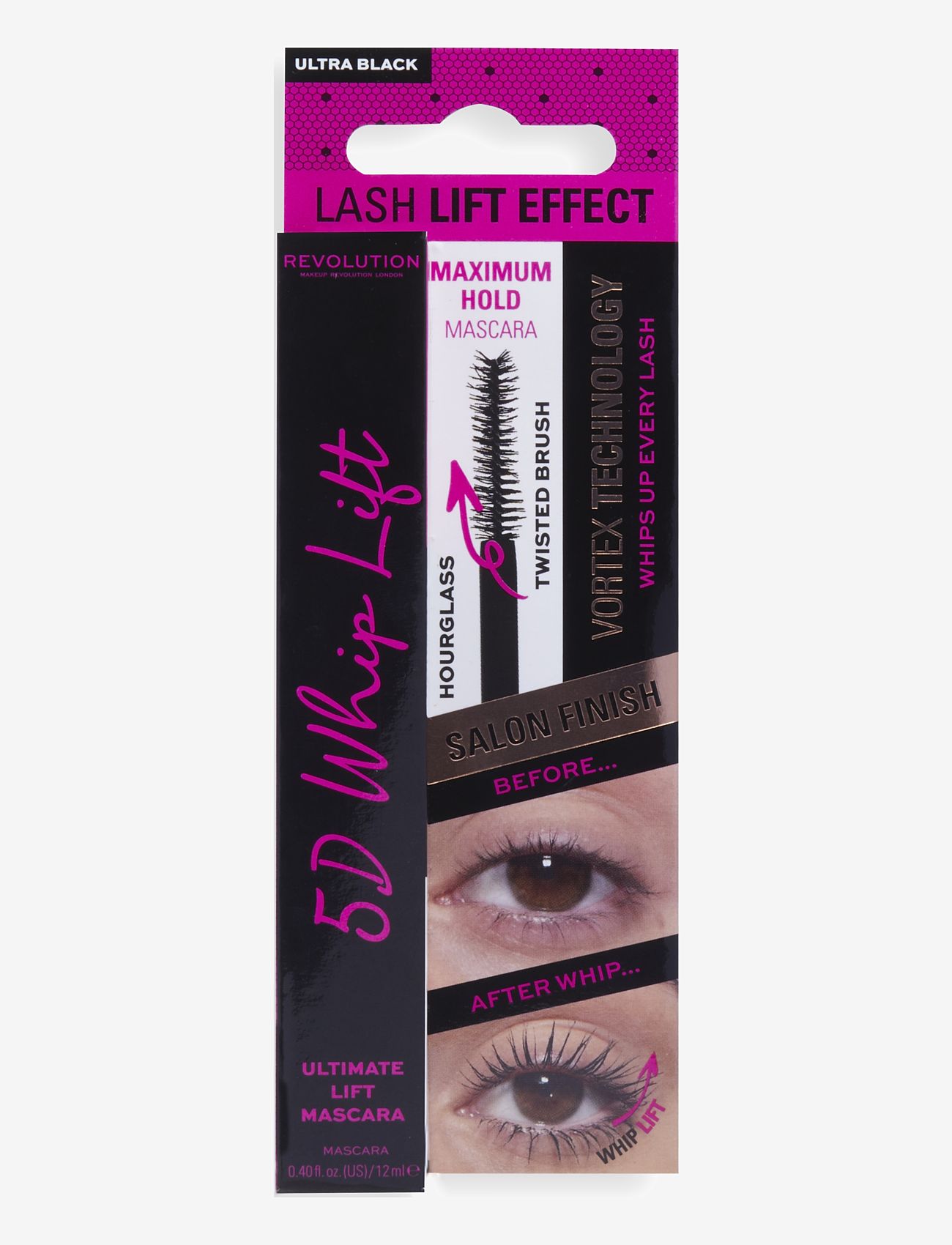Revolution Beauty London - Revolution 5D Whip Lift Mascara - Øjne & bryn - black - 1