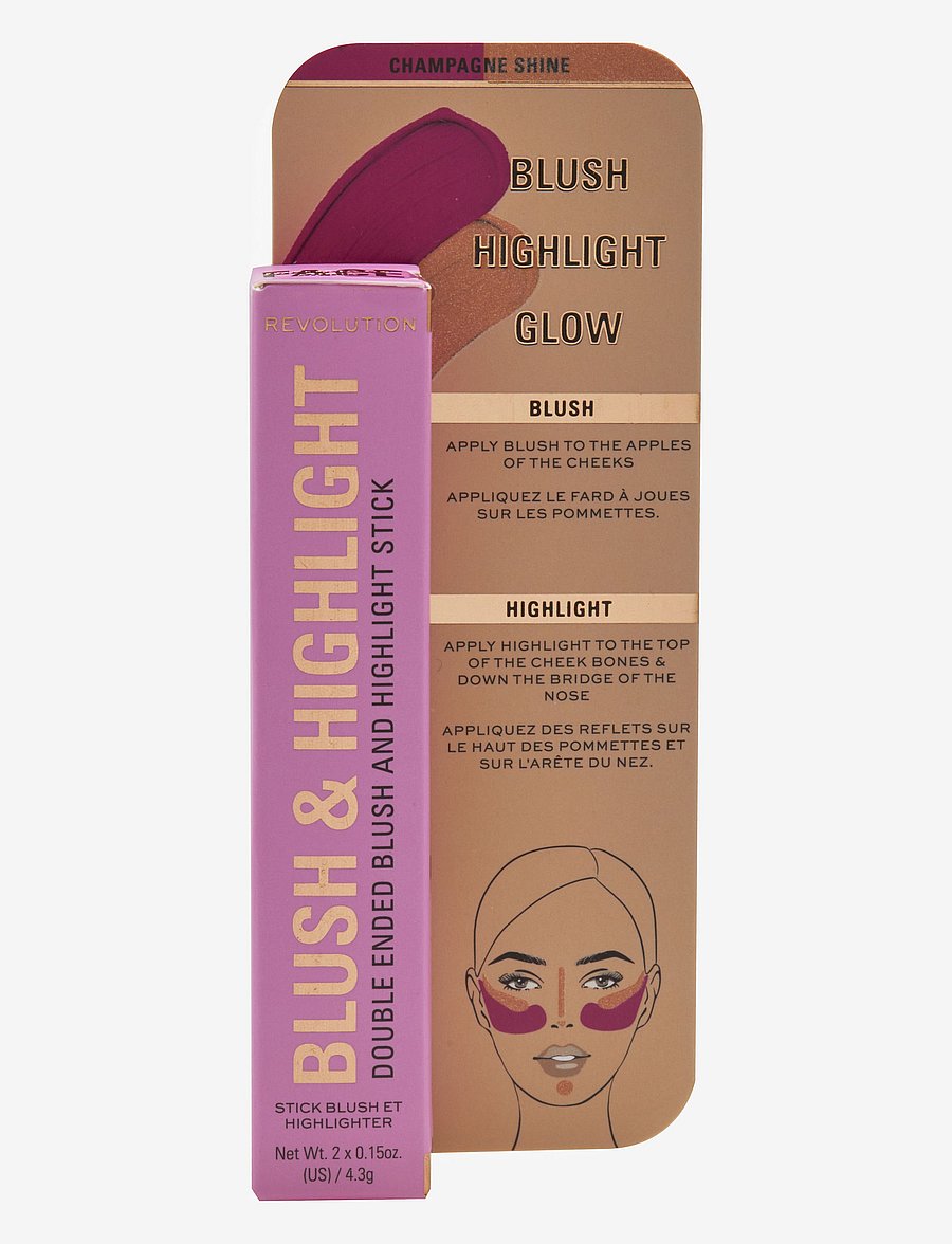 Revolution Beauty London - Revolution Blush & Highlight Stick Champagne Shine - makeup - champahne shine - 1