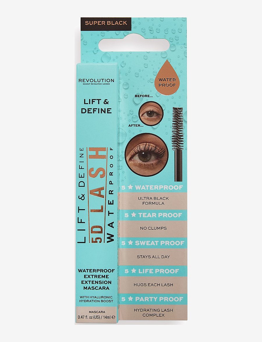 Revolution Beauty London - Revolution 5D Lash Waterproof Mascara - silmad ja kulmud - black - 1