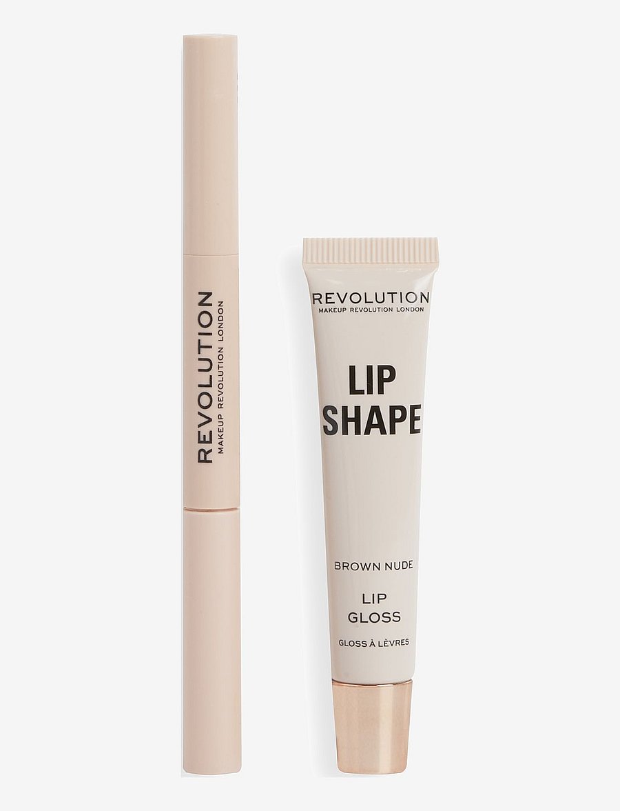 Revolution Beauty London - Revolution Lip Shape Kit Brown Nude - giftset - brown nude - 0