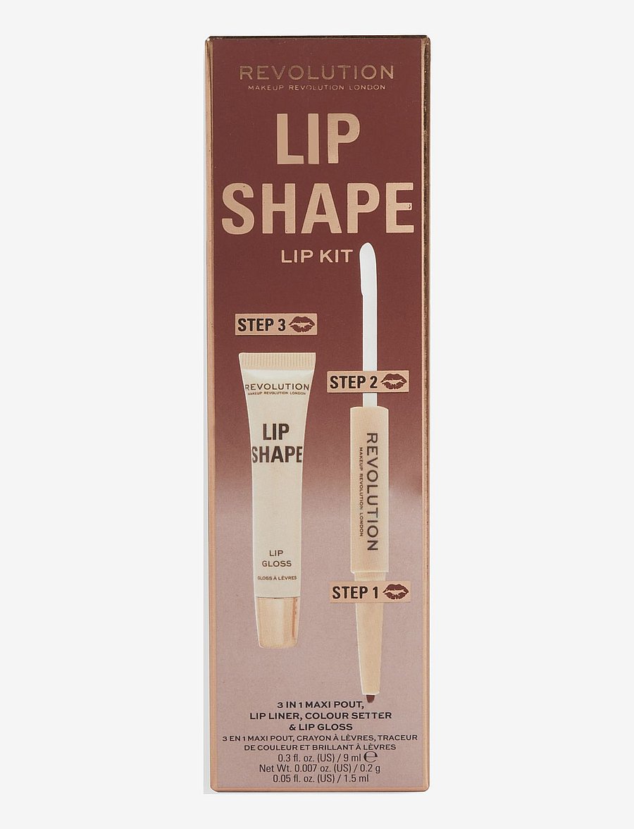 Revolution Beauty London - Revolution Lip Shape Kit Brown Nude - giftset - brown nude - 1