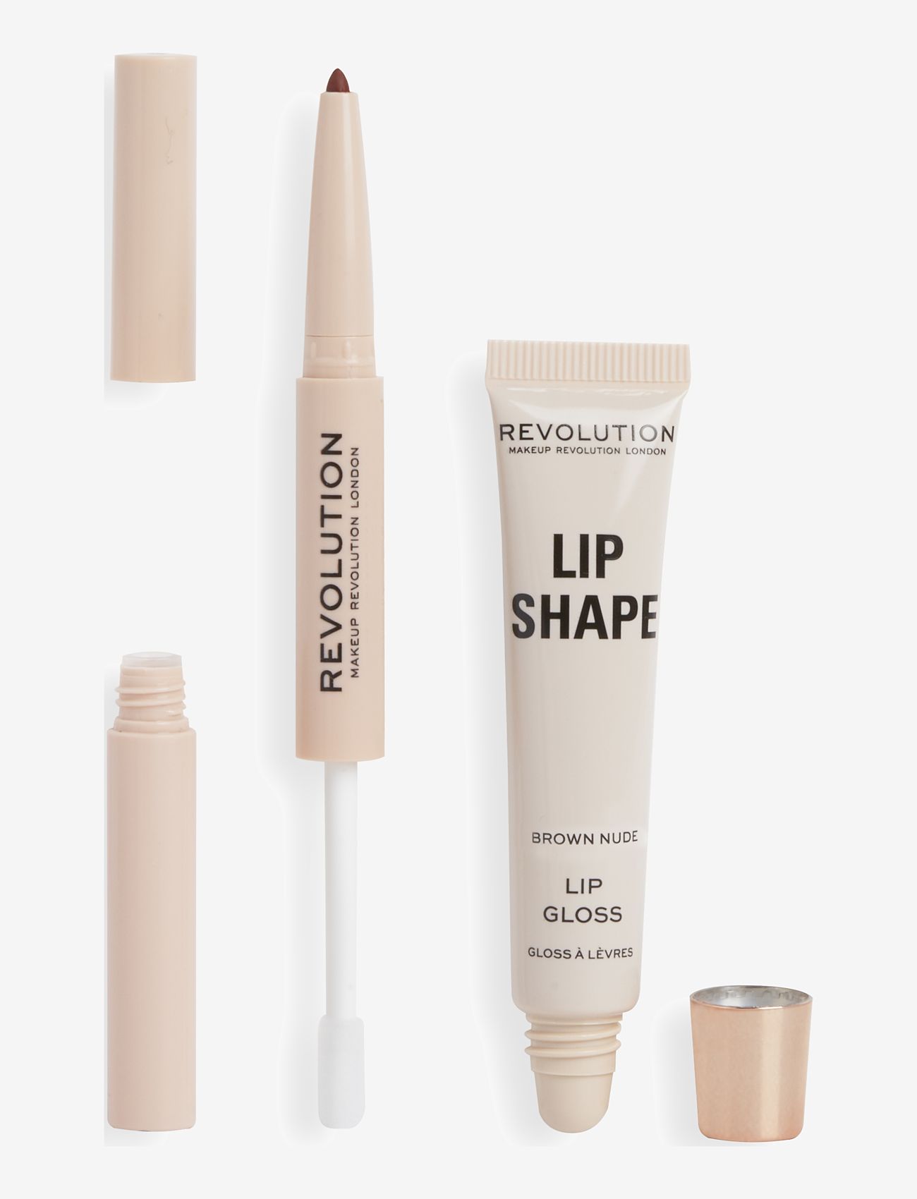 Revolution Beauty London - Revolution Lip Shape Kit Brown Nude - makeup - brown nude - 2